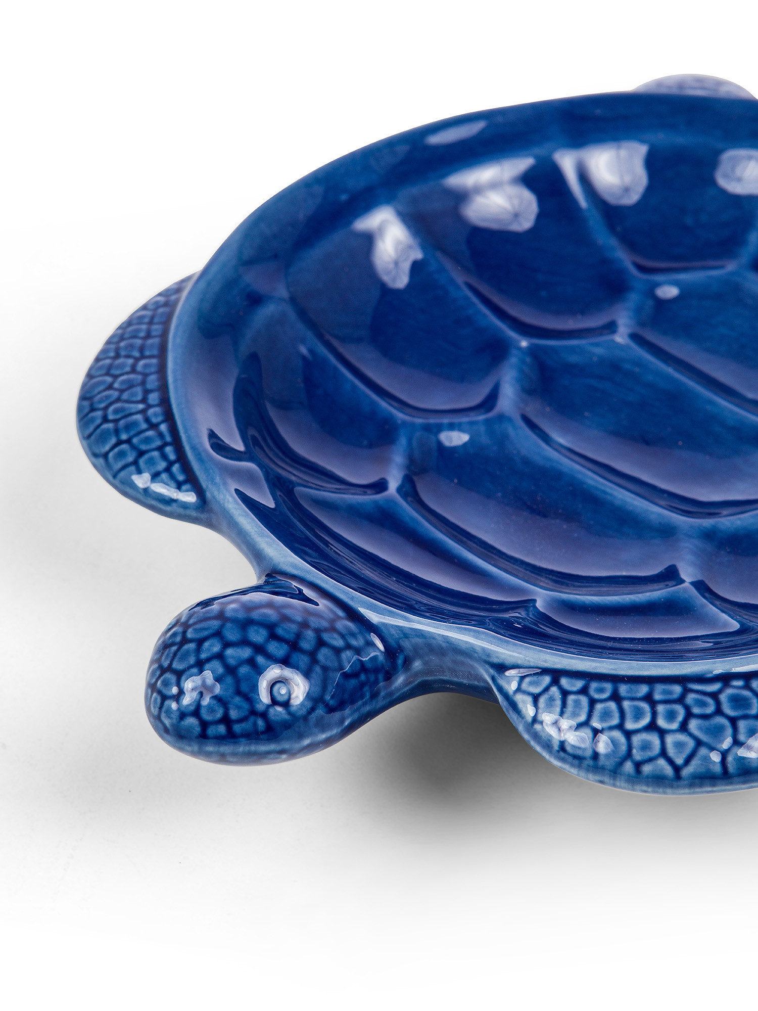 Piatto porcellana a tartaruga, Blu, large image number 1
