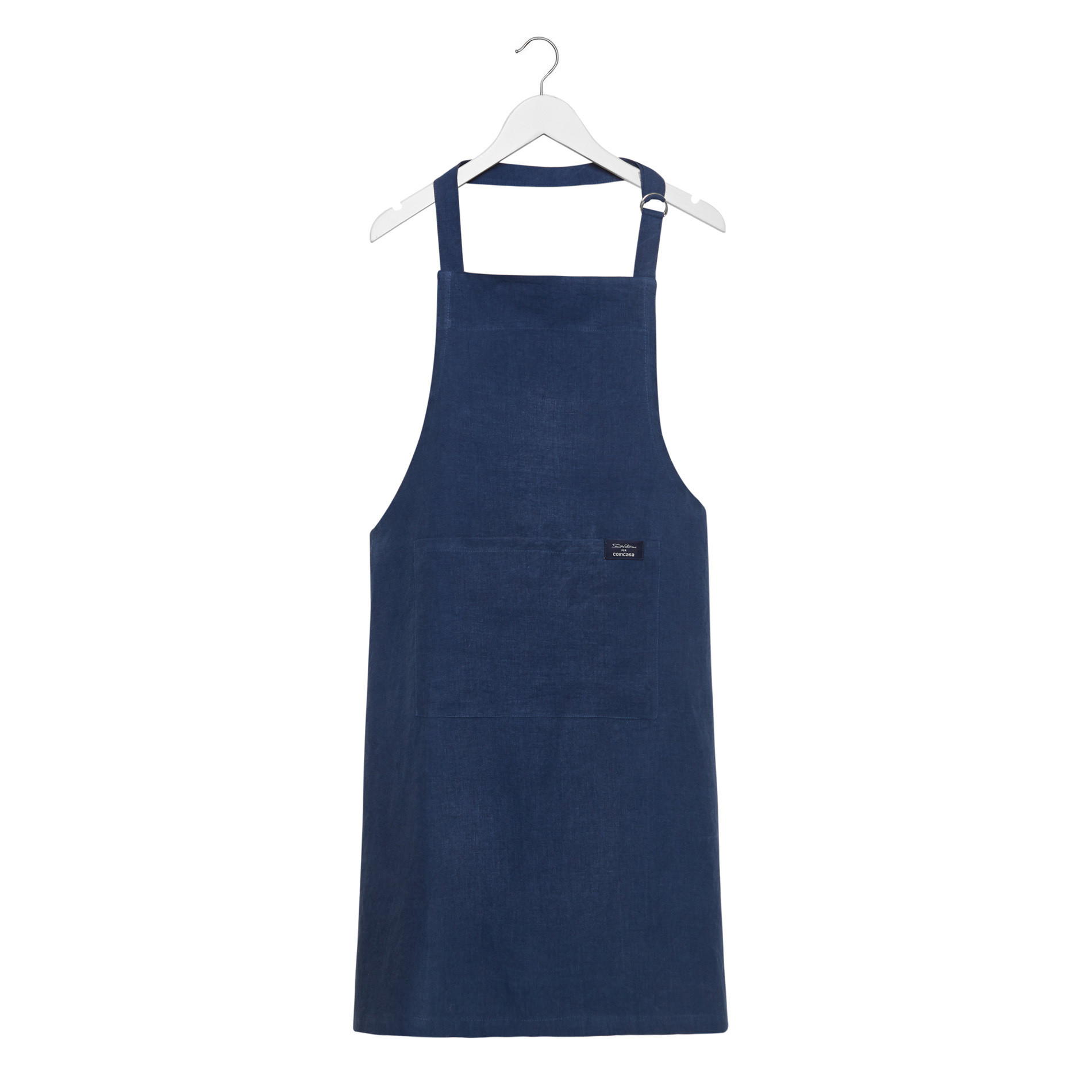 Davide Oldani for Coincasa pure linen apron, Blue, large image number 0