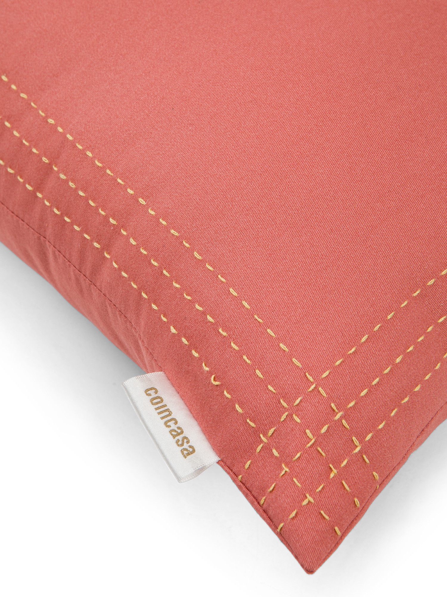 Cotton twill cushion with stitching 45x45cm, Light Pink, large image number 2