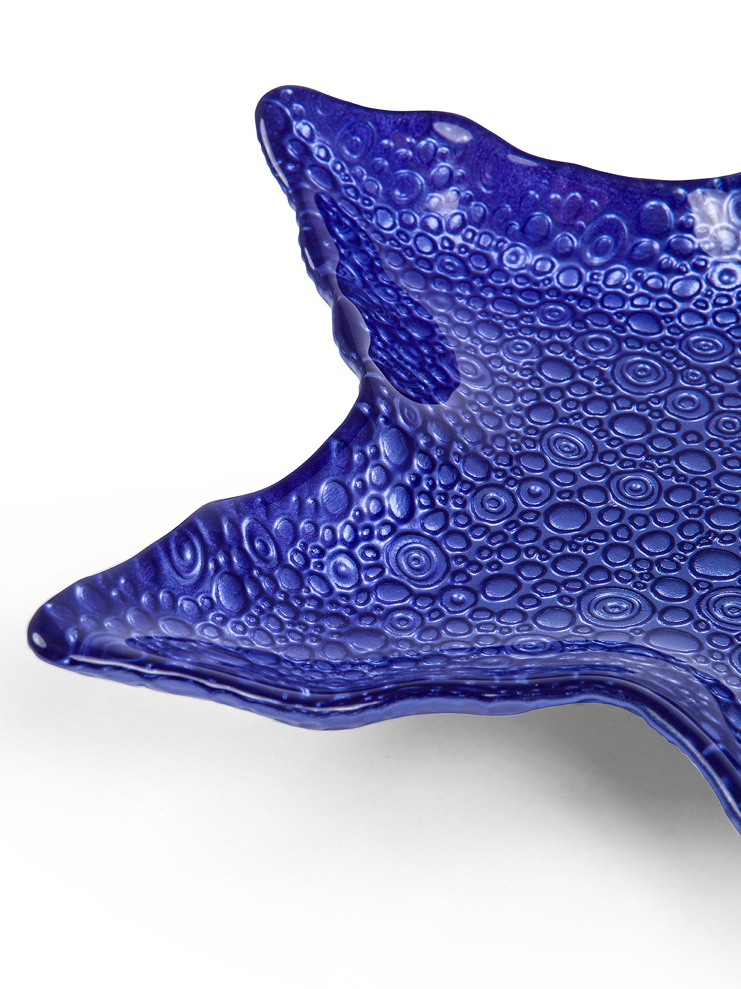 Starfish glass serving dish, Blue, large image number 1