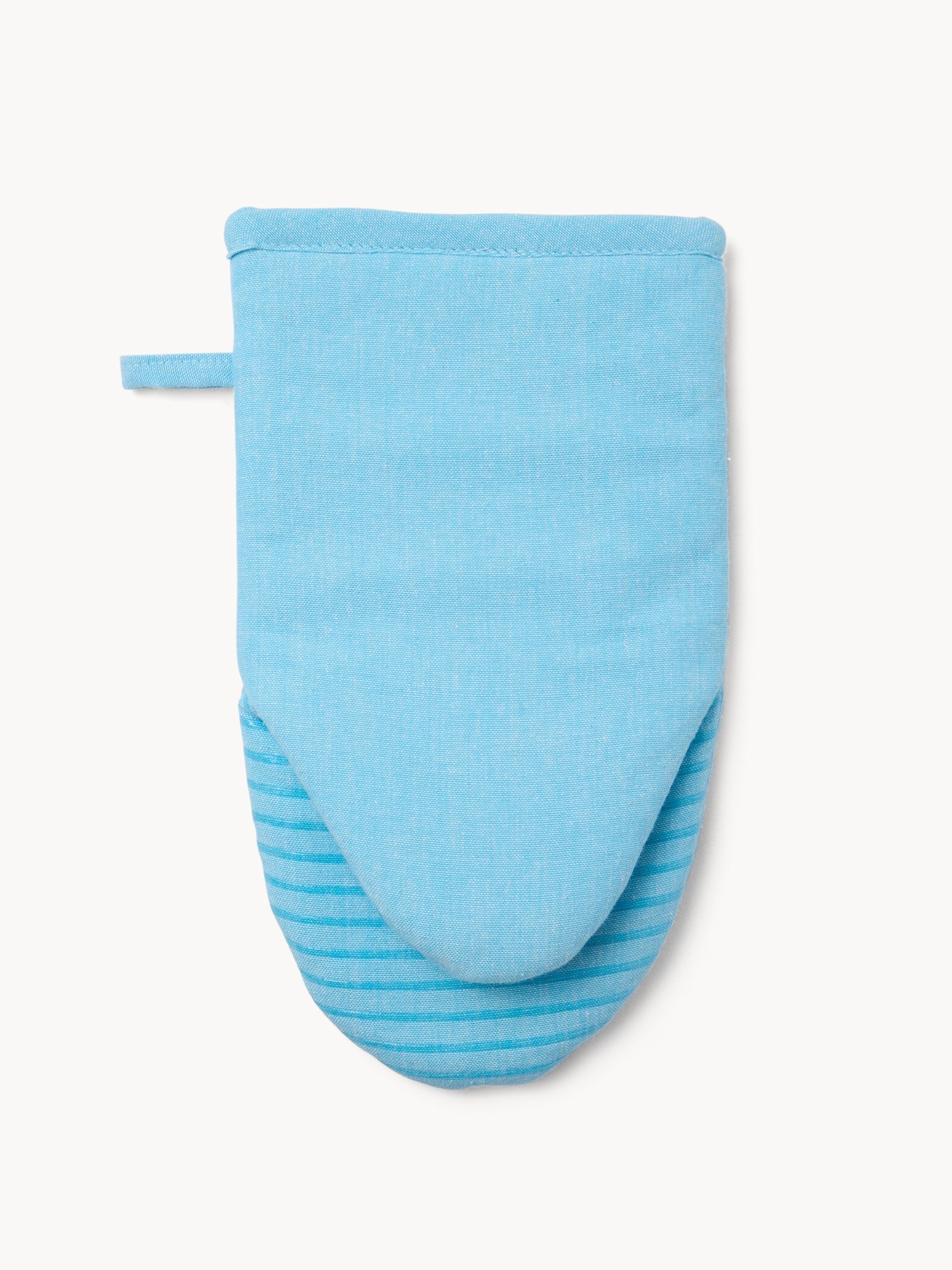 Chambray Cotton Oven Mitt - Introductory Price, Light Blue, large image number 0