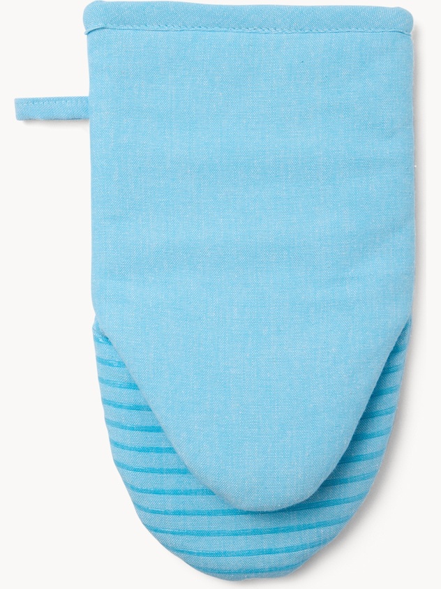 Chambray Cotton Oven Mitt - Introductory Price