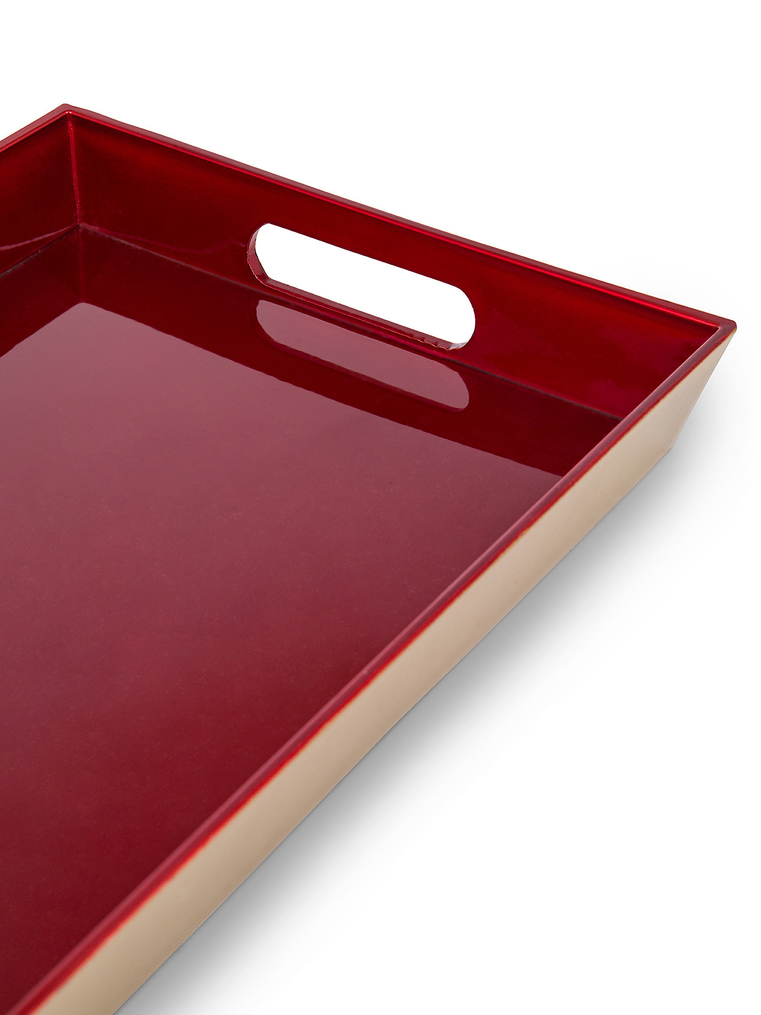 Solid color PVC tray, Red, large image number 1