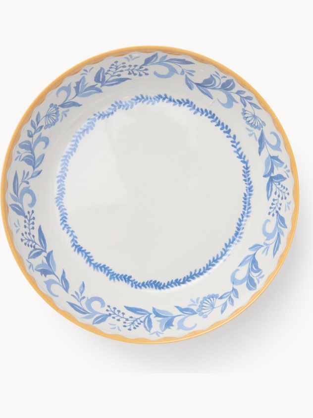 Melamine soup plate with flower detail - Discounted price