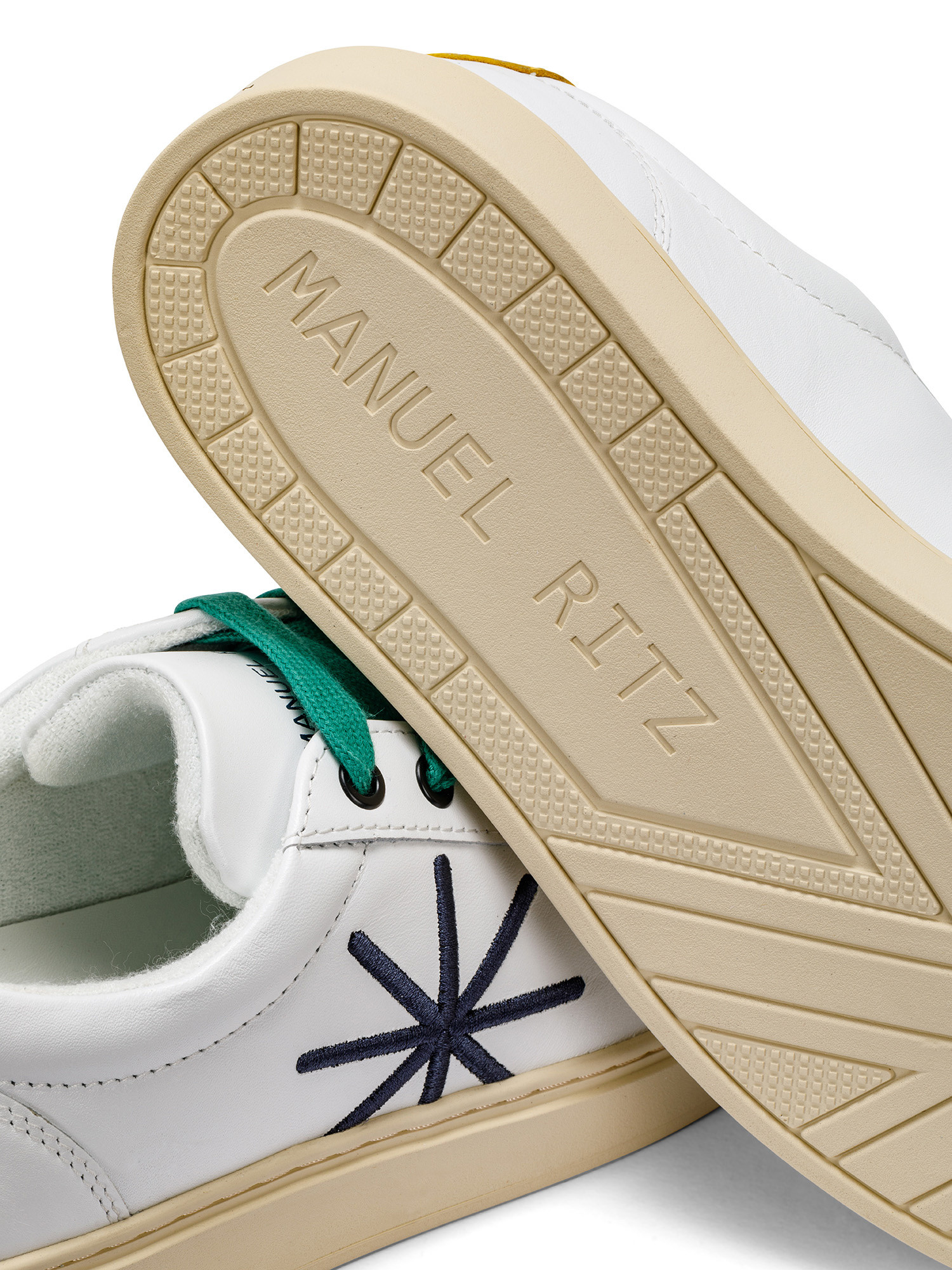 Manuel Ritz - Leather sneakers with logo, White, large image number 2