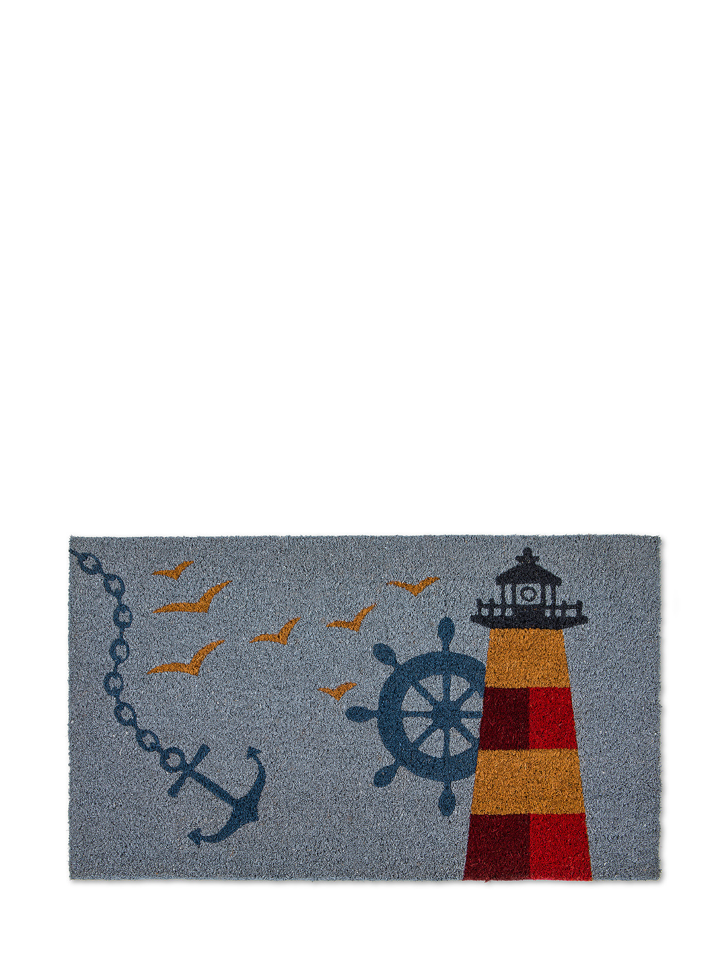 Lighthouse print doormat, Light Blue, large image number 0