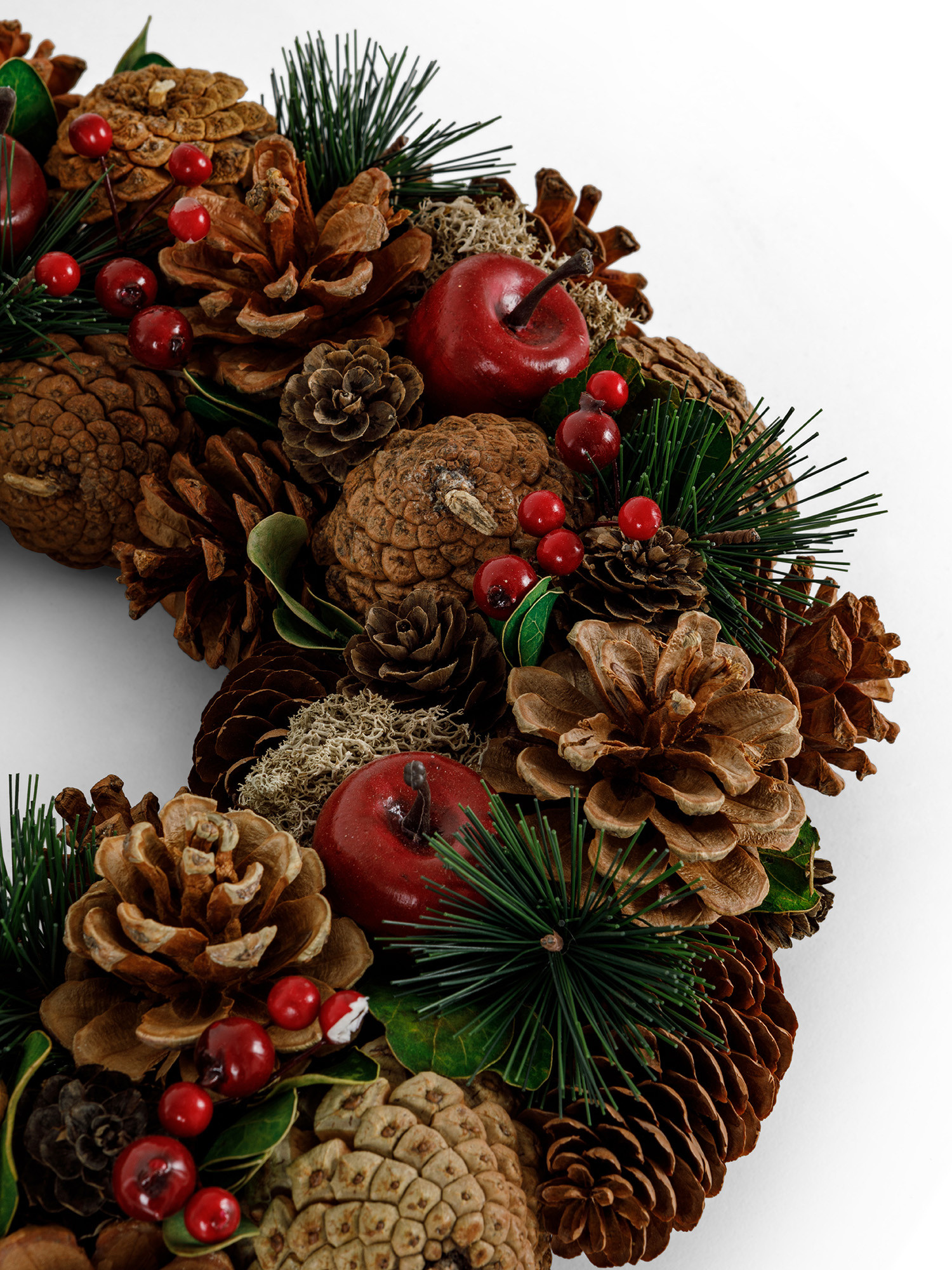 Wreath of pine cones and fruit, Brown, large image number 1