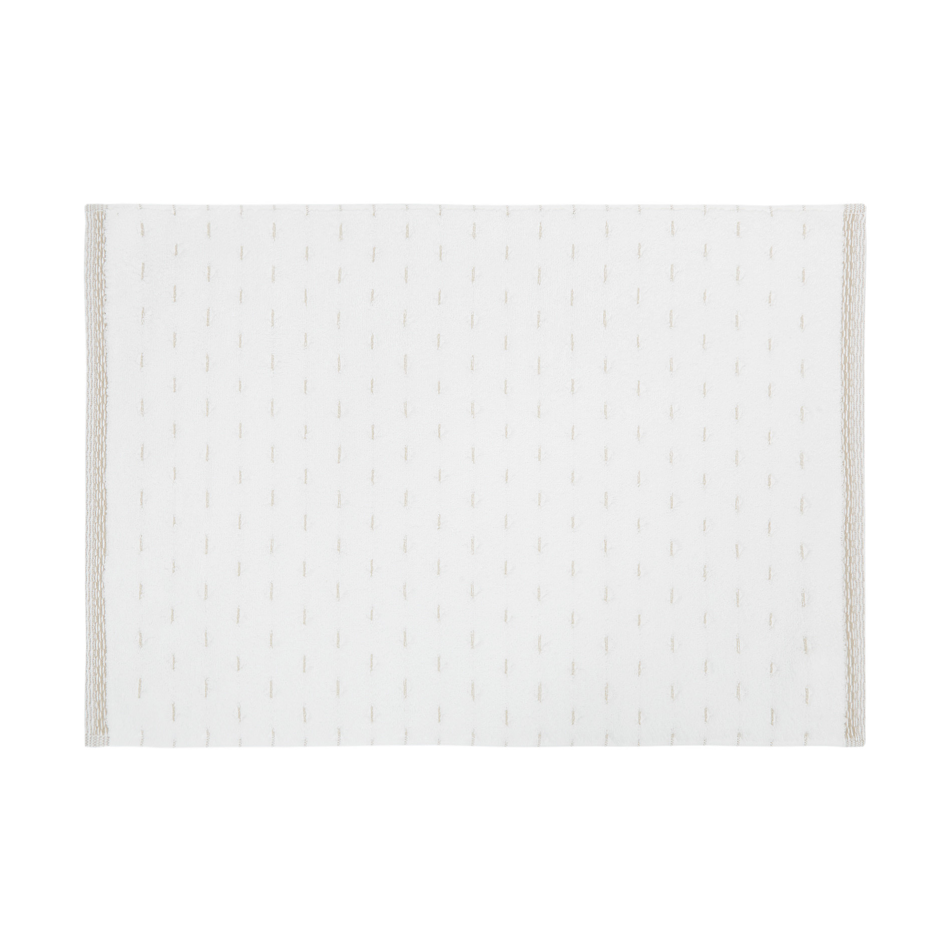 Portofino dots pattern cotton terry towel, White, large image number 1