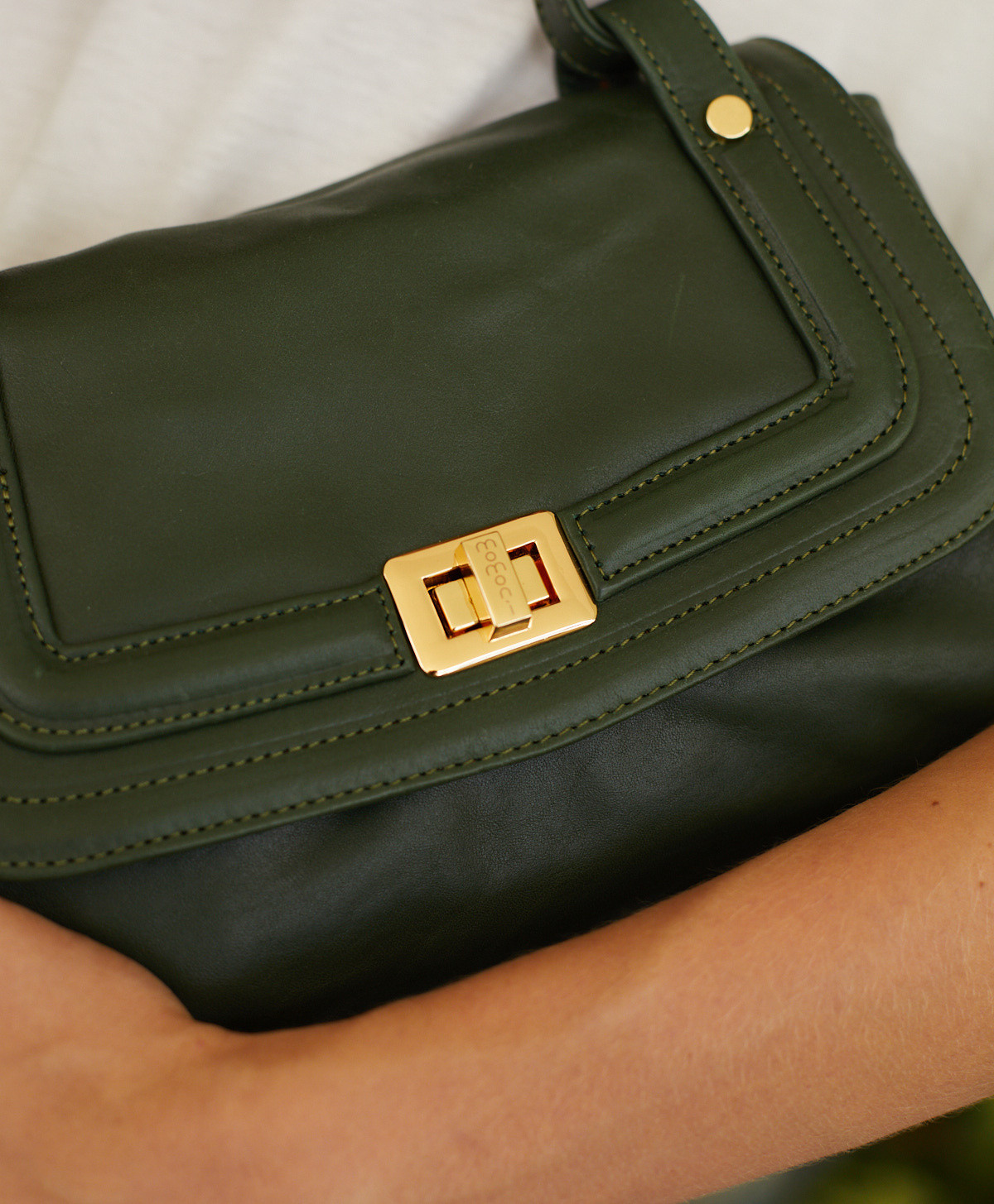 Petit Flore leather bag, Green, large image number 5