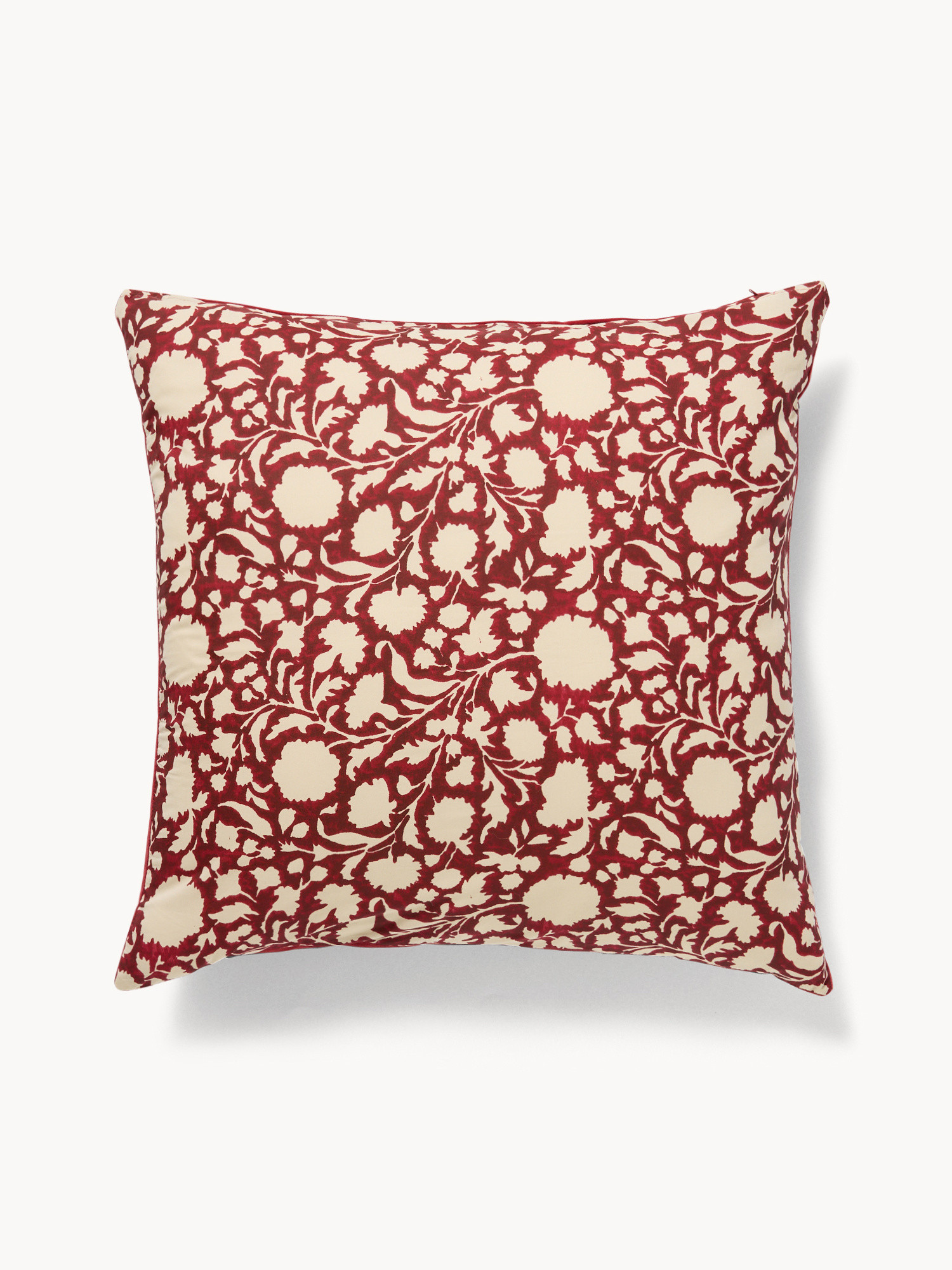 Cuscino 60x60 con stampa floreale, Rosso, large image number 0