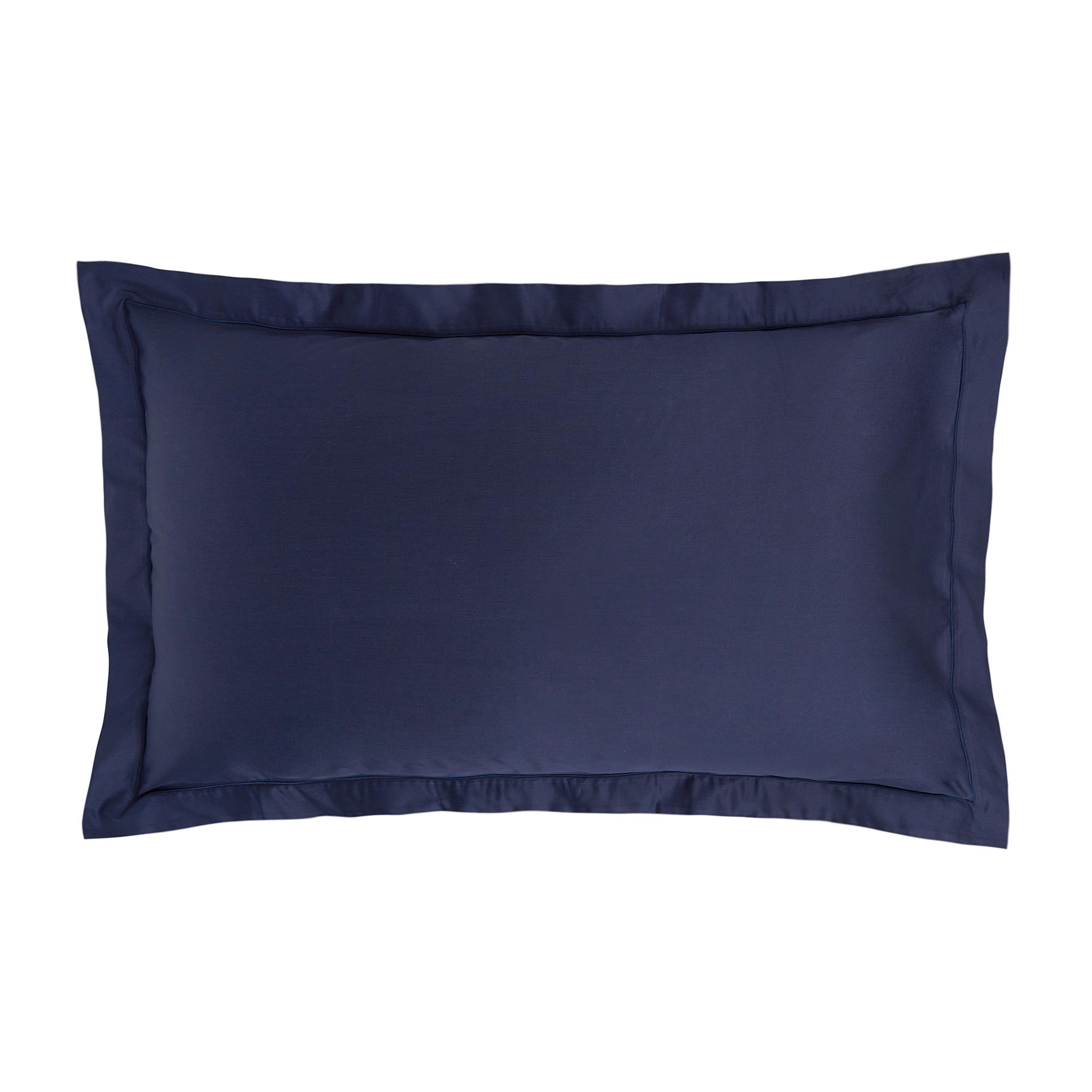 Interno 11 pillowcase in high-quality satin, Blue, large image number 0