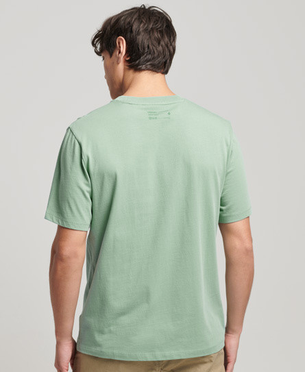 Superdry - Basic cotton t-shirt with micro barcode logo, Light Green, large image number 2