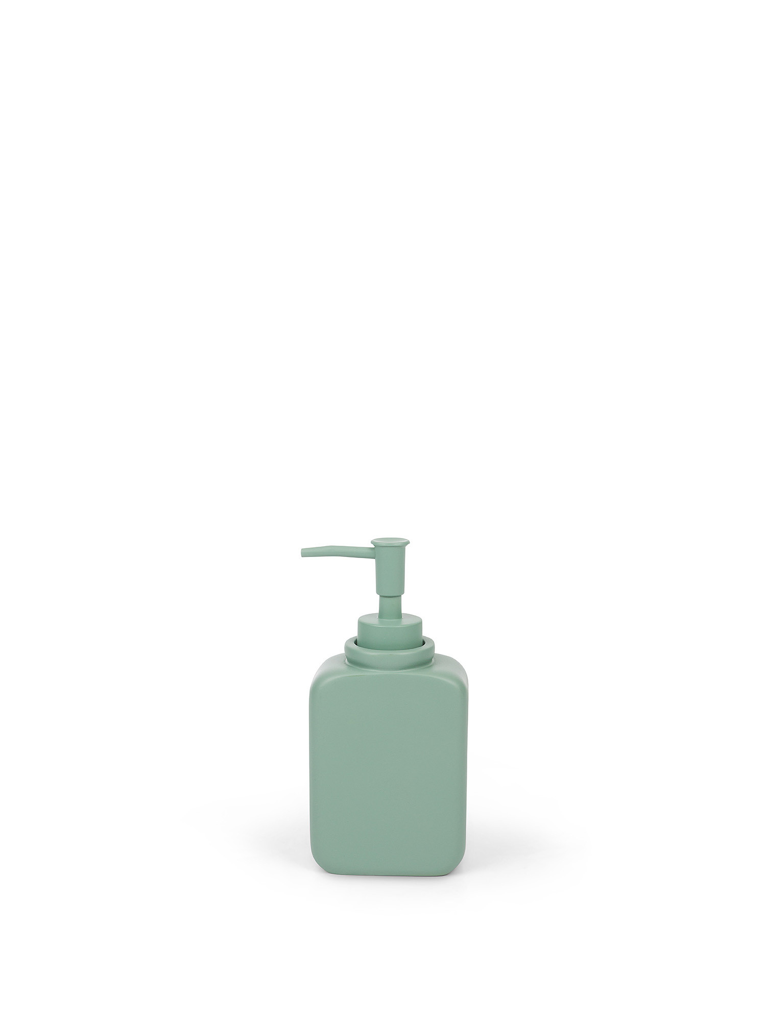 Solid color polyresin soap dispenser, Green, large image number 0
