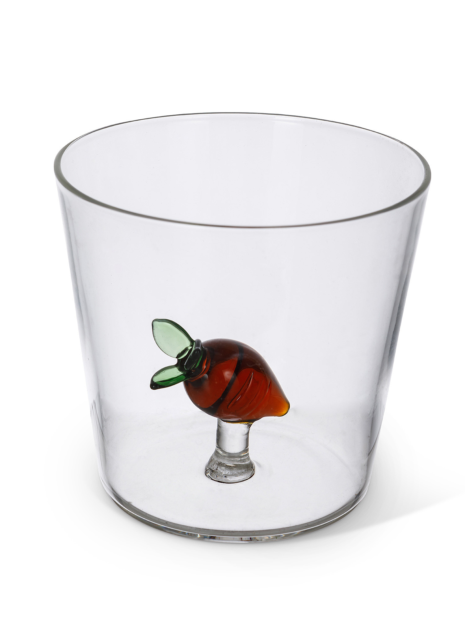 Bicchiere vetro borosilicato dettaglio carota, Trasparente, large image number 1