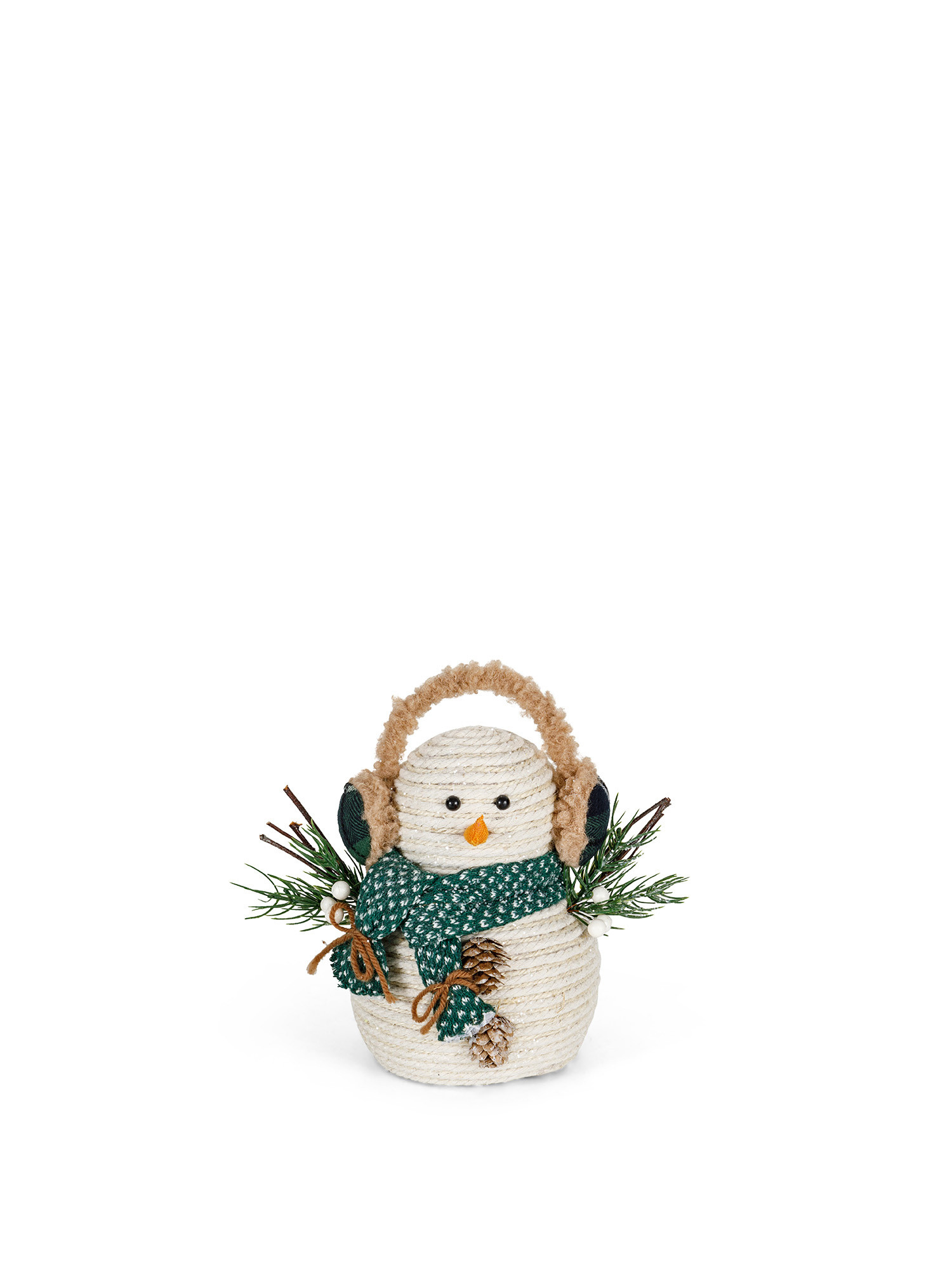 Snowman with ear flaps, Rope, large image number 0