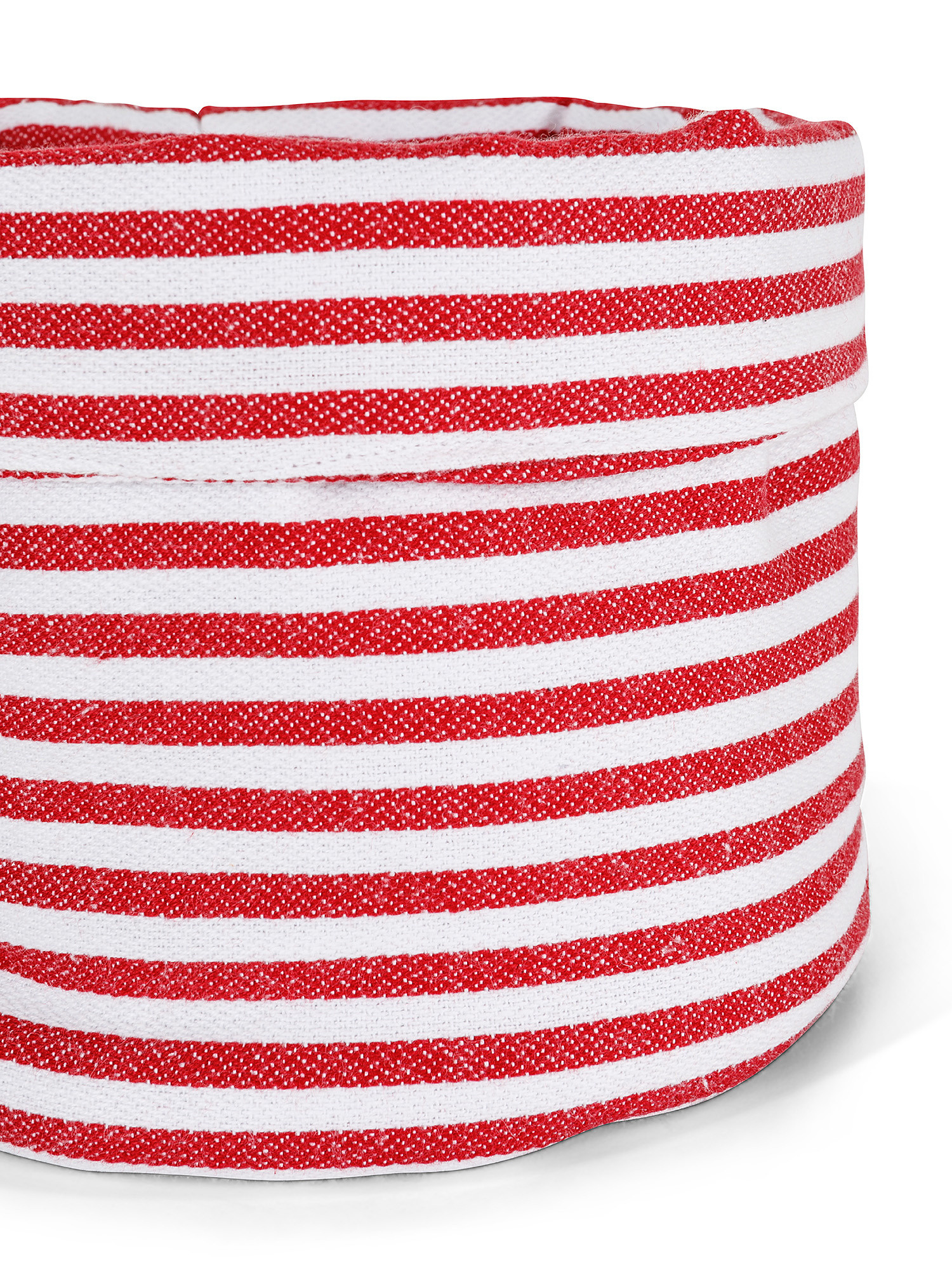 Pure cotton striped basket, Red, large image number 1