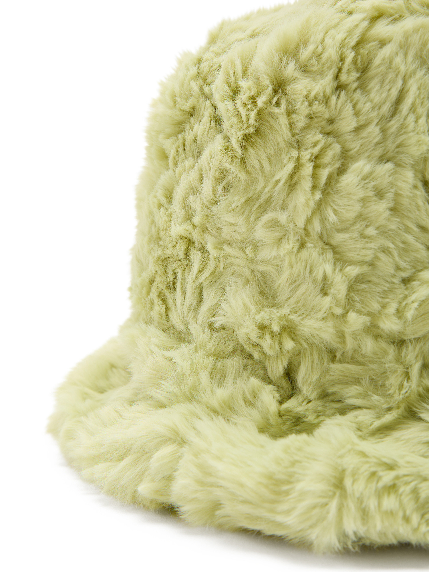 Koan - Eco fur cloche hat, Green, large image number 1