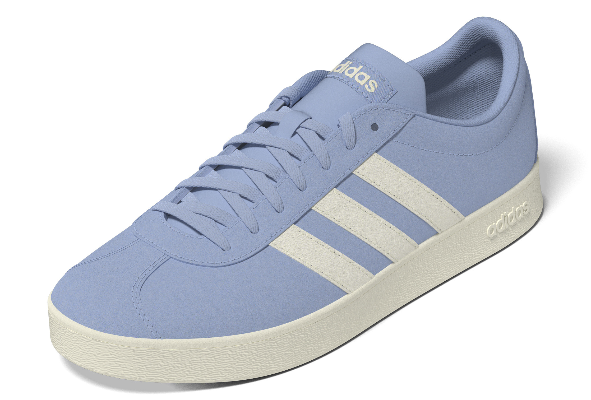 Adidas - VL Court 2.0 Suede Shoes, Light Blue, large image number 2