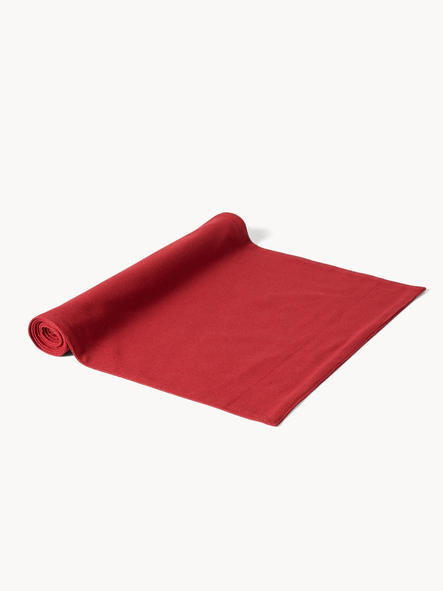 Cotton and lurex table runner, Red, large image number 0