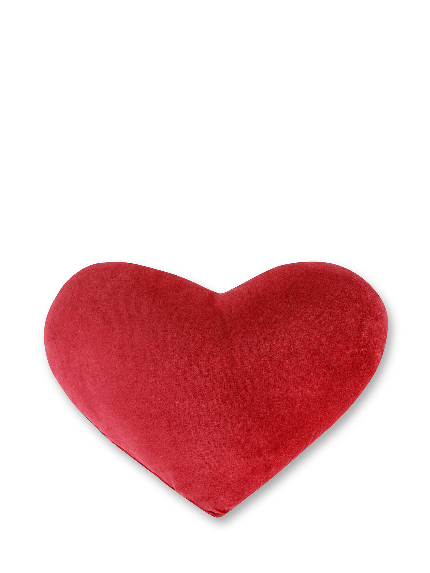 Velvet heart cushion, Red, large image number 0