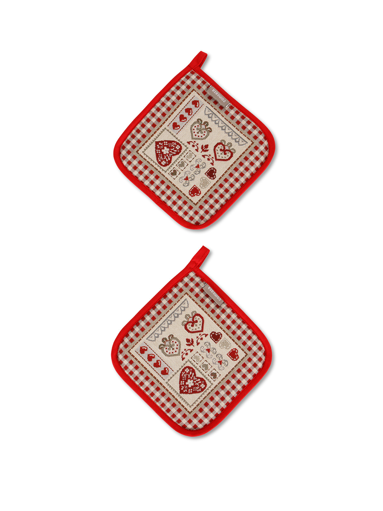Gobelin fabric pot holders with Christmas motifs, Multicolor, large image number 3