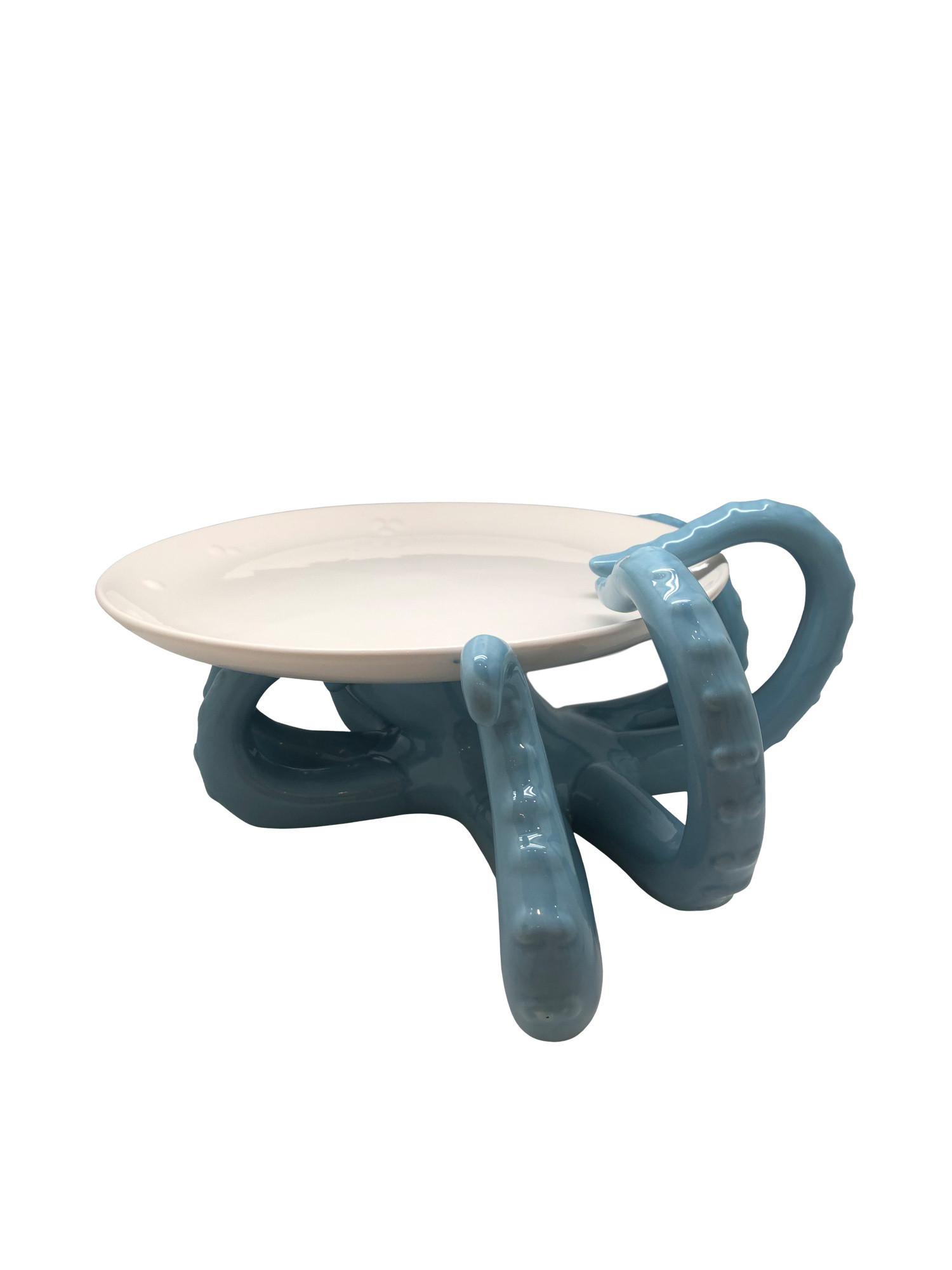 Ceramic stand with octopus detail, Light Blue, large image number 0