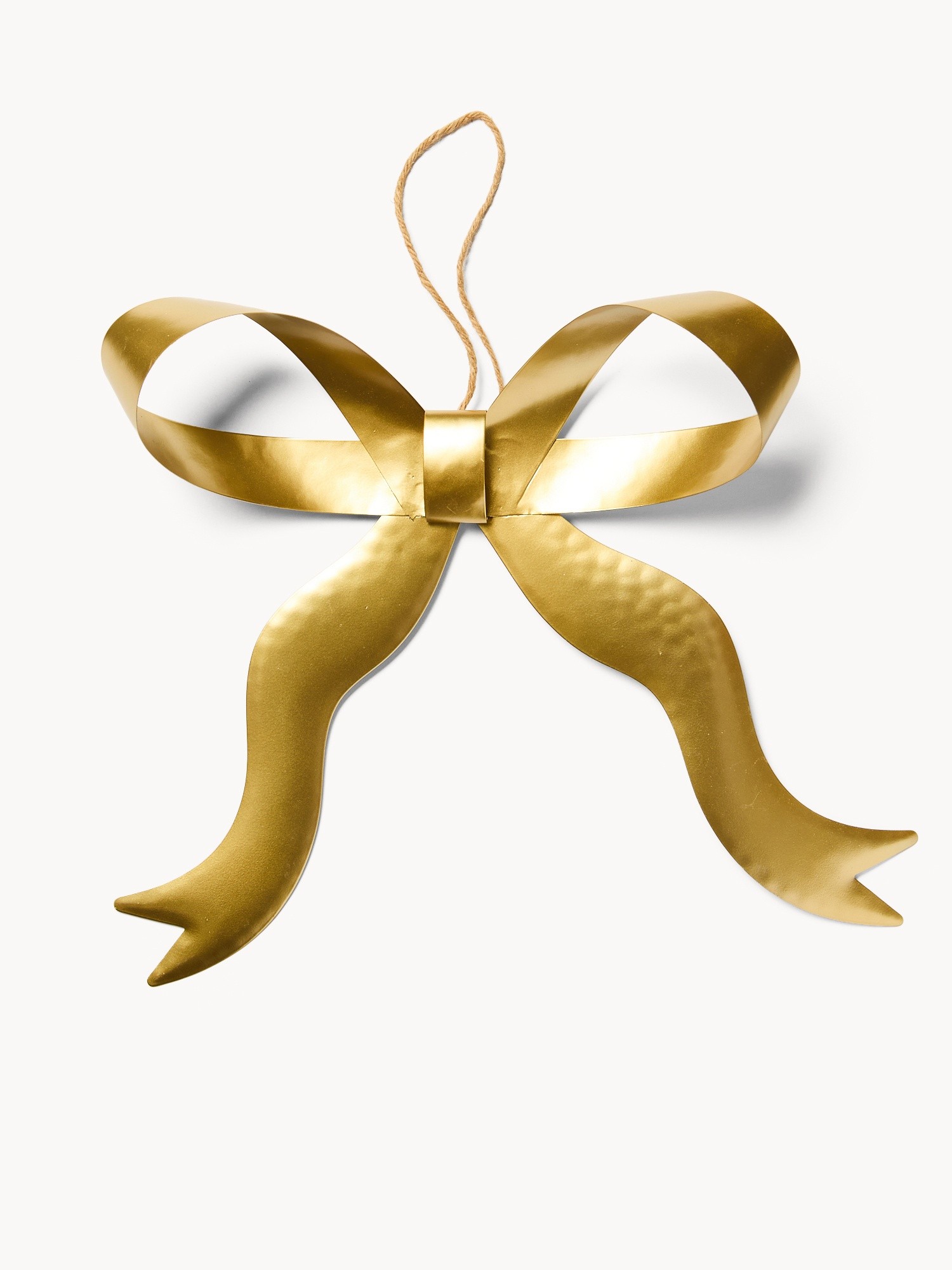 Decorazione a forma di fiocco in ferro, Oro, large image number 0