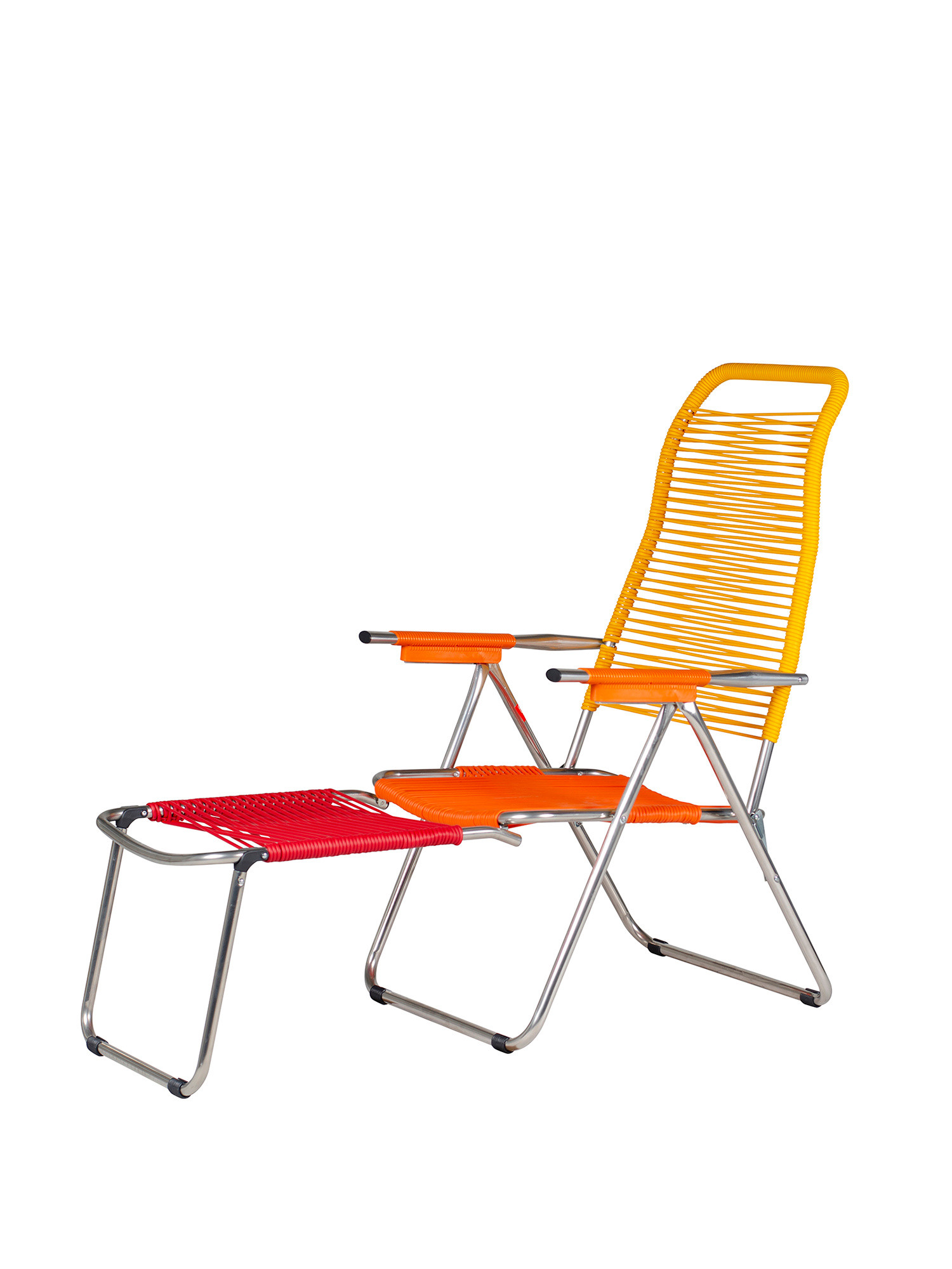 Fiam - Spaghetti POP cordoned PVC outdoor relax armchair, Orange, large image number 0