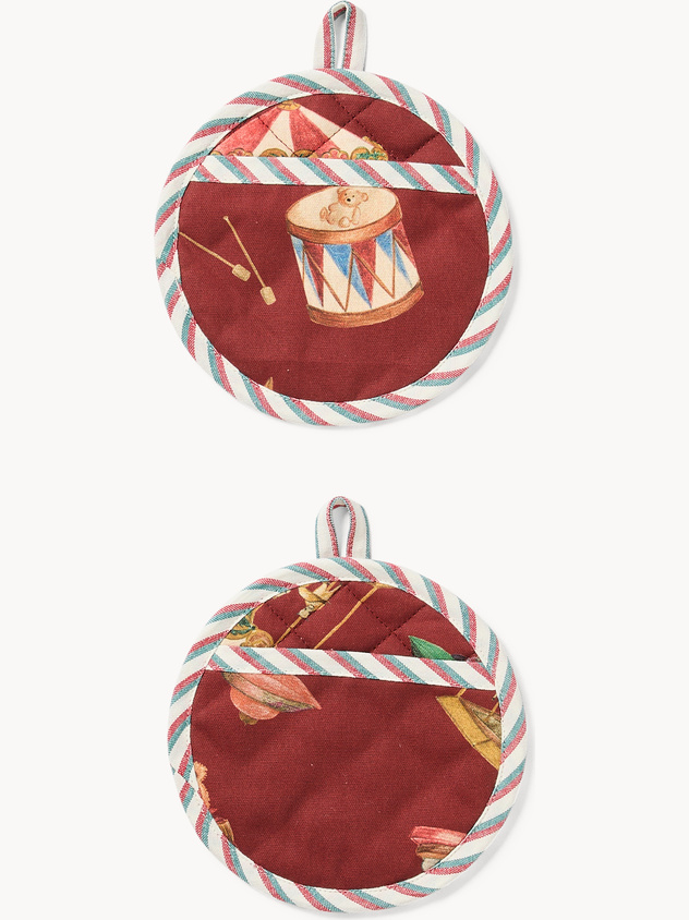 Scatola di latta regalo con set di 2 presine