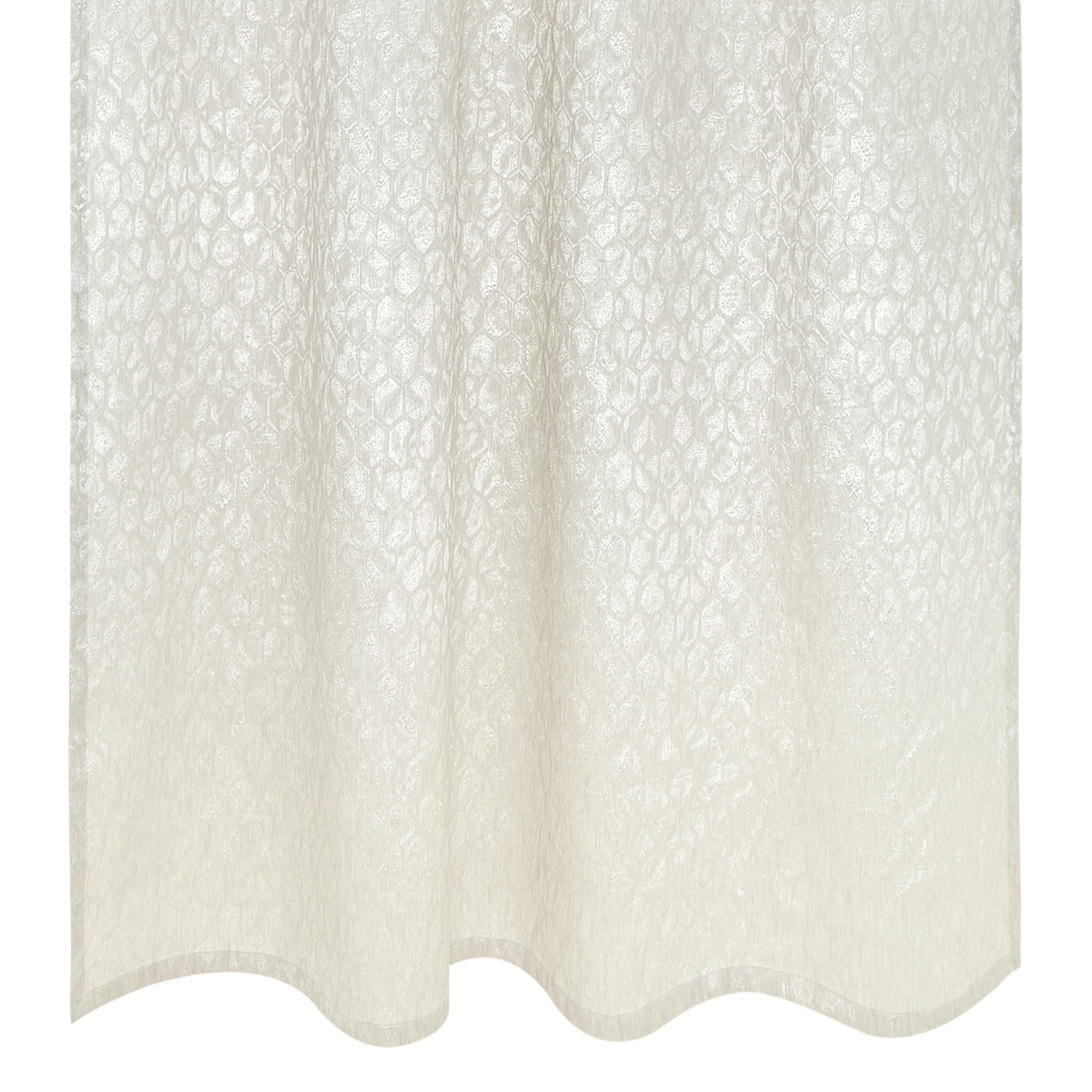 Linen blend curtain with honeycomb pattern, Light Beige, large image number 0