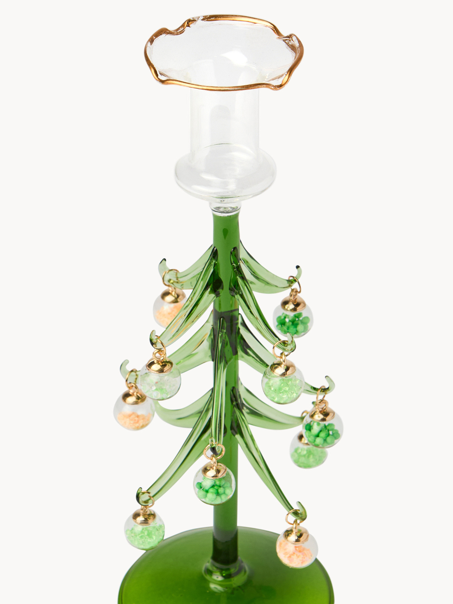Portacandela ad Albero di Natale, Verde, large image number 1