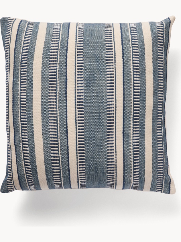 Cuscino a righe blu 45x45cm