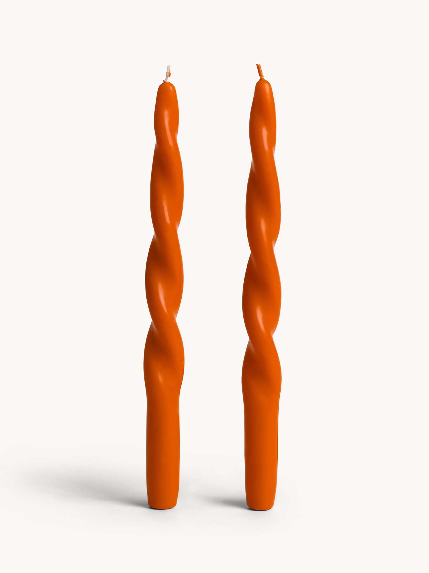 Set 2 candele torchon, Arancione, large image number 0