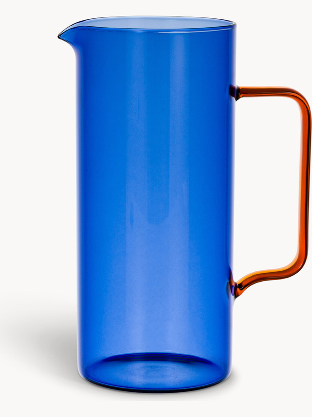 Caraffa in vetro bicolore