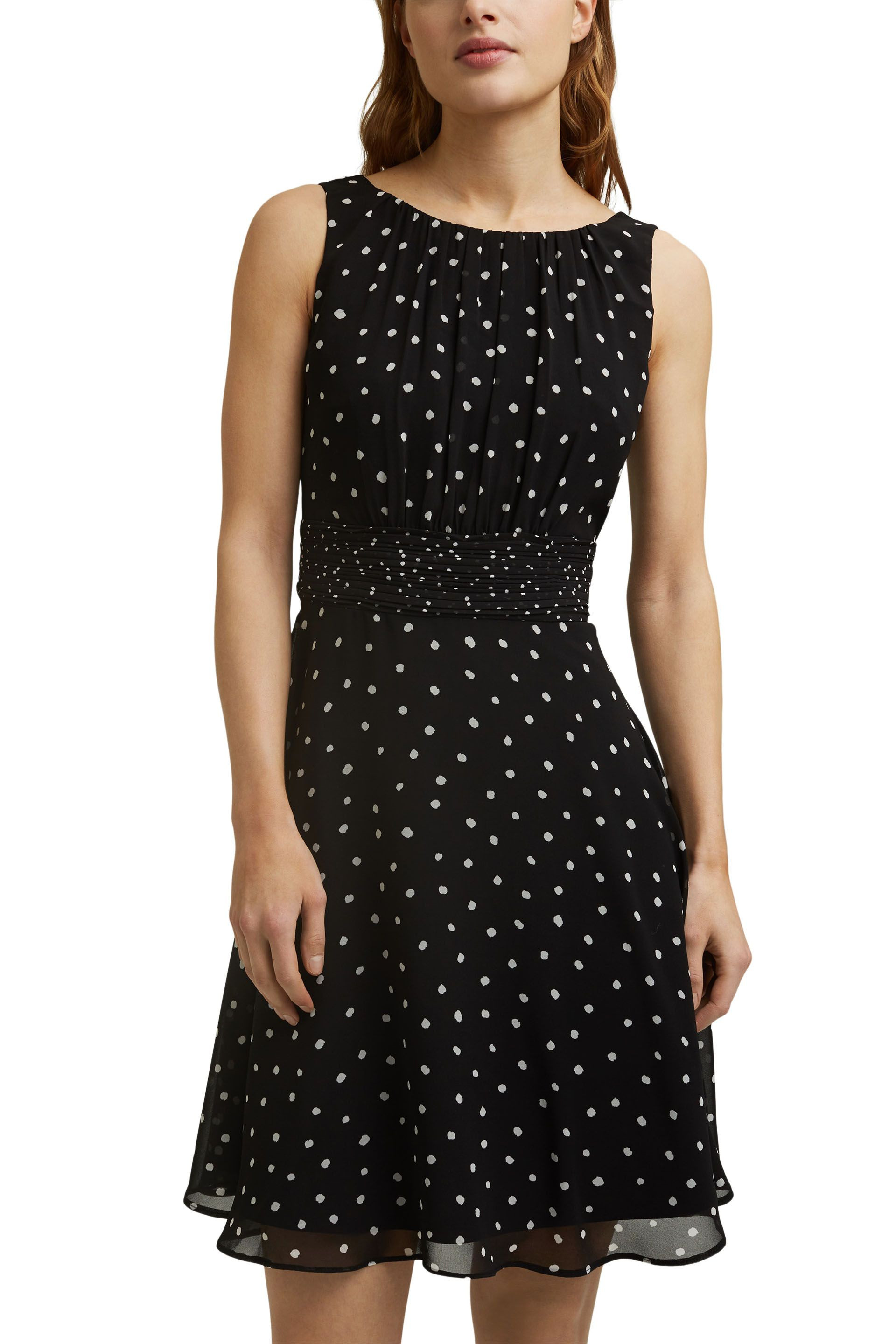Esprit - Polka dot dress, Black, large image number 2