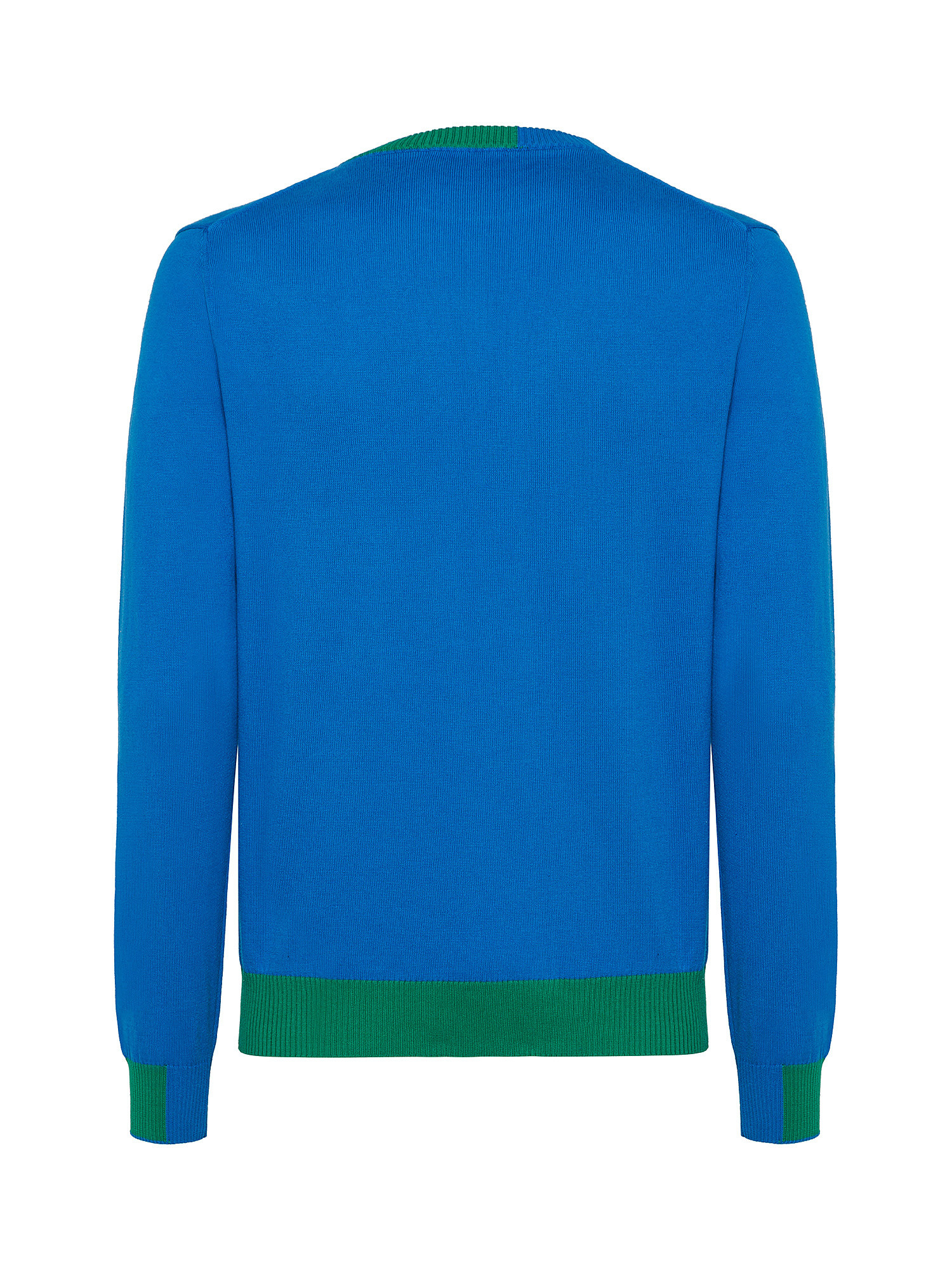 Manuel Ritz - Organic cotton sweater with logo, Royal Blue, large image number 1
