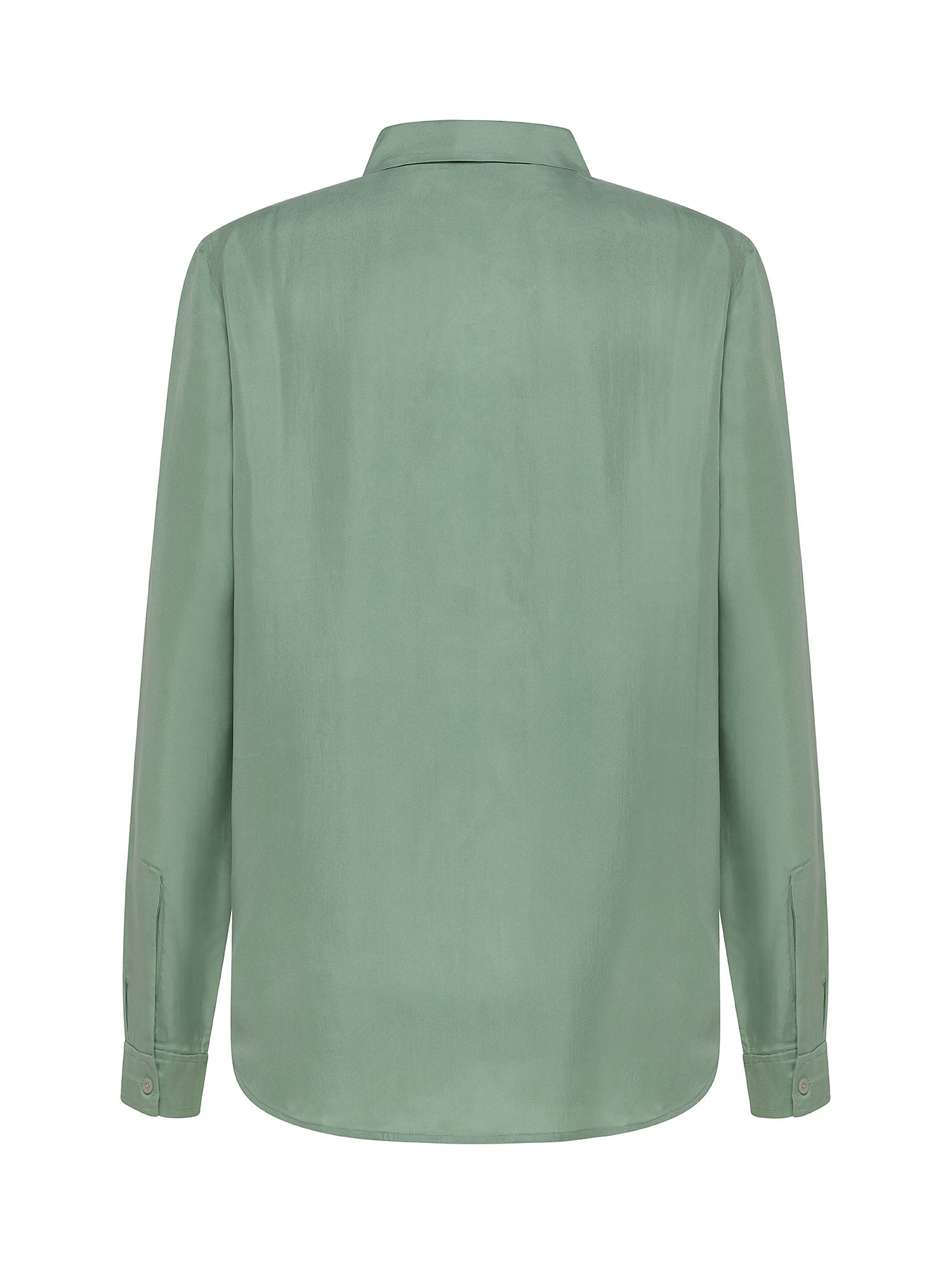 Blusa in popeline di cotone sostenibile, Verde, large image number 1