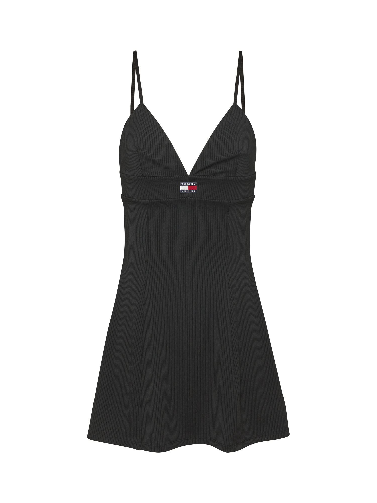 Tommy Jeans - Ribbed dress with logo, Black, large image number 0