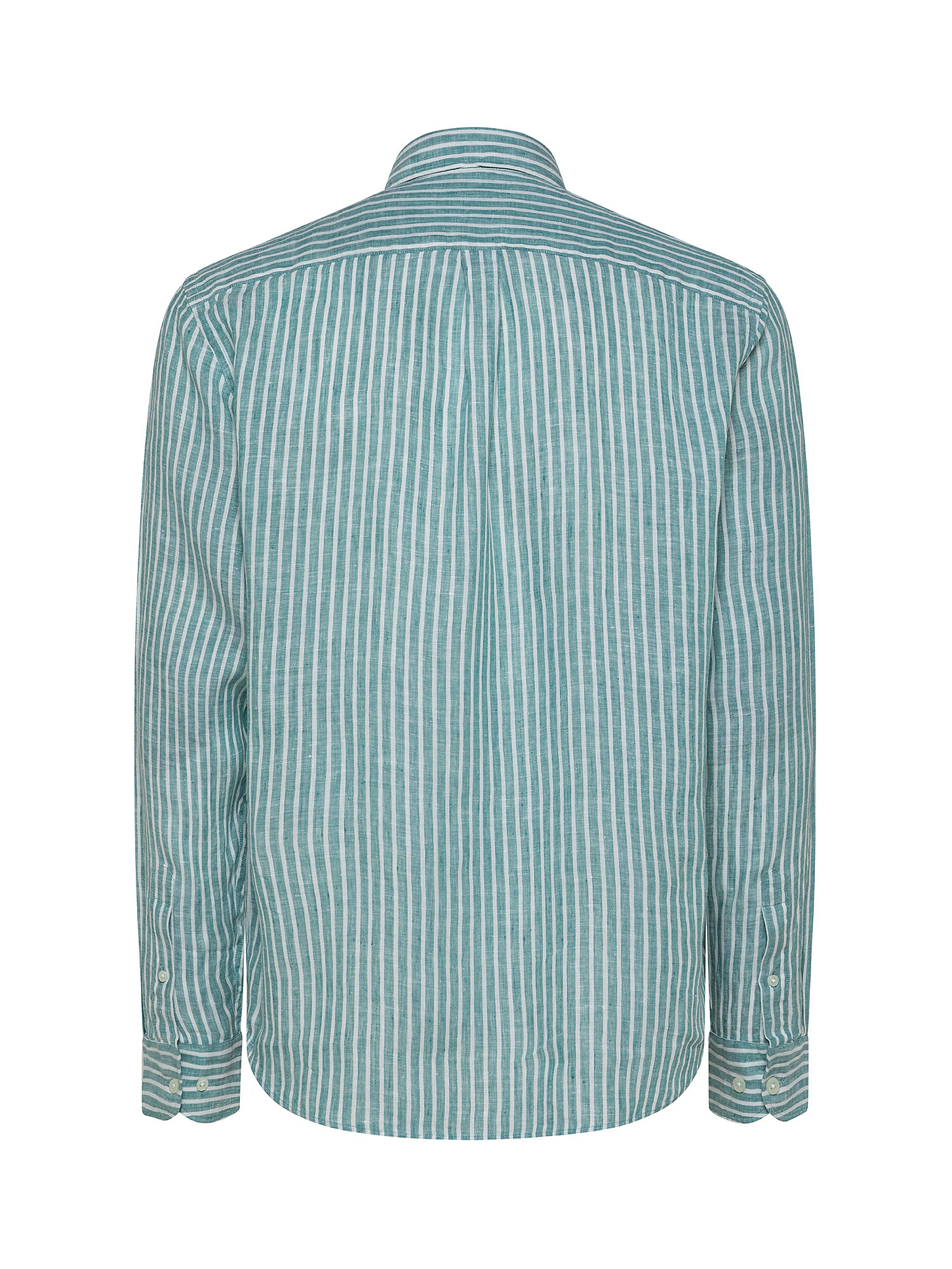 Striped linen shirt, Green, large image number 1