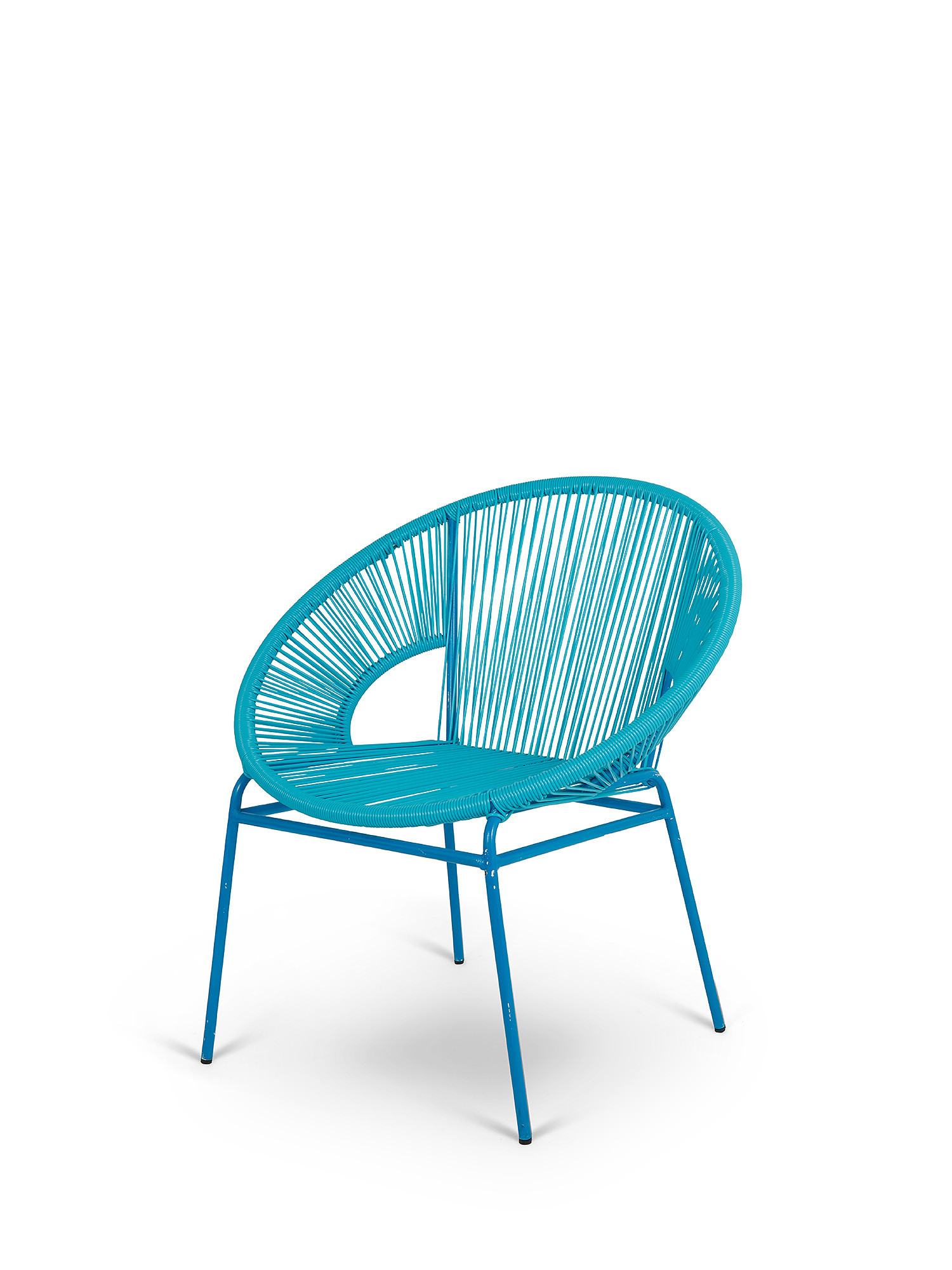 Round outdoor armchair, Light Blue, large image number 0