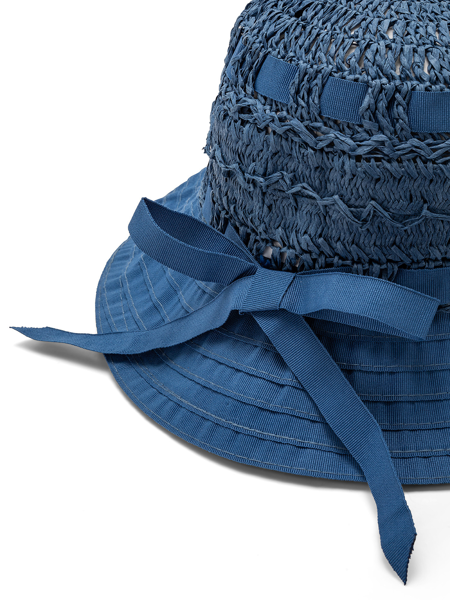 Cappello lavorazione merletto, Blu, large image number 1