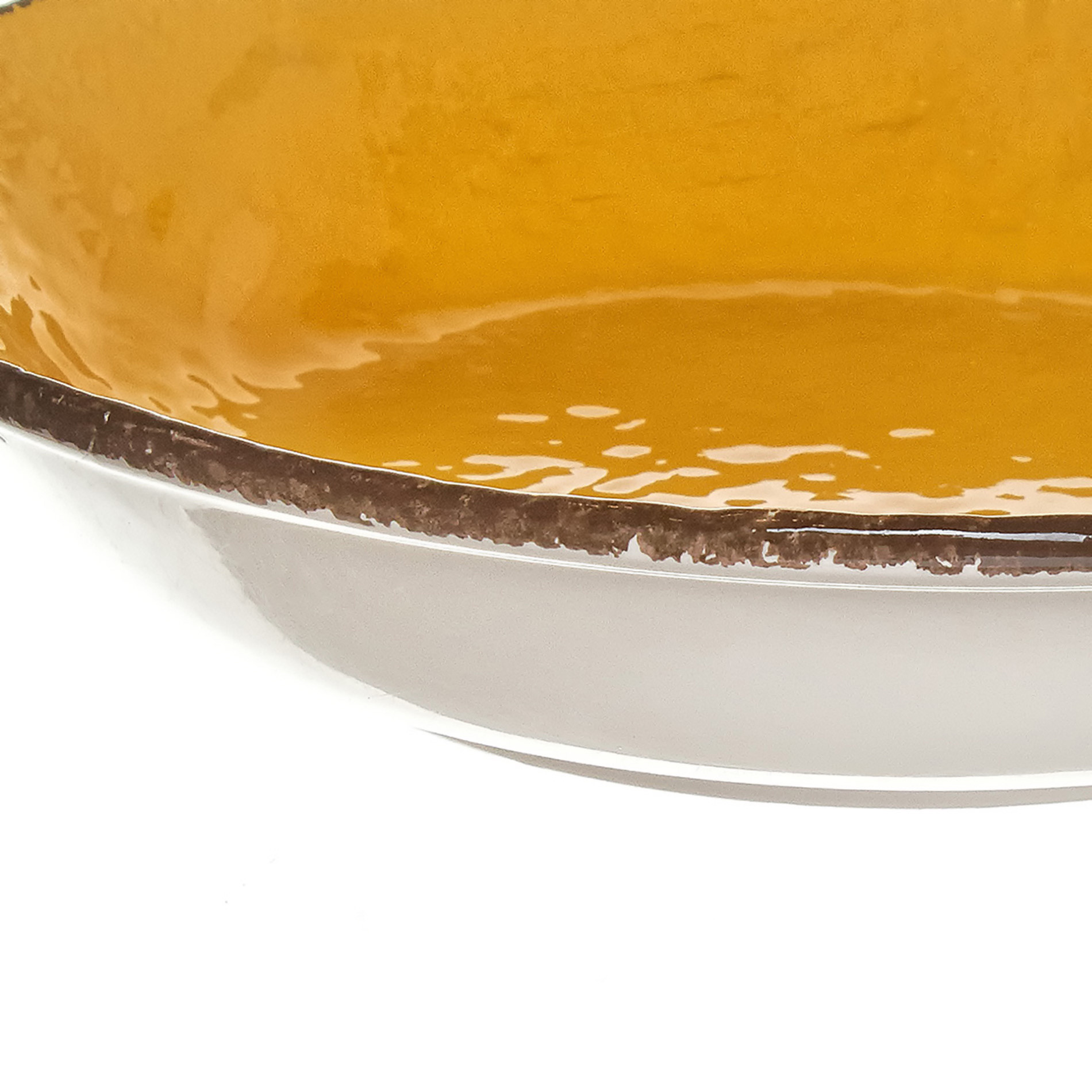 Preta handmade ceramic soup plate, Yellow, large image number 2