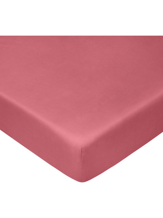 Zefiro solid colour fitted sheet in percale.