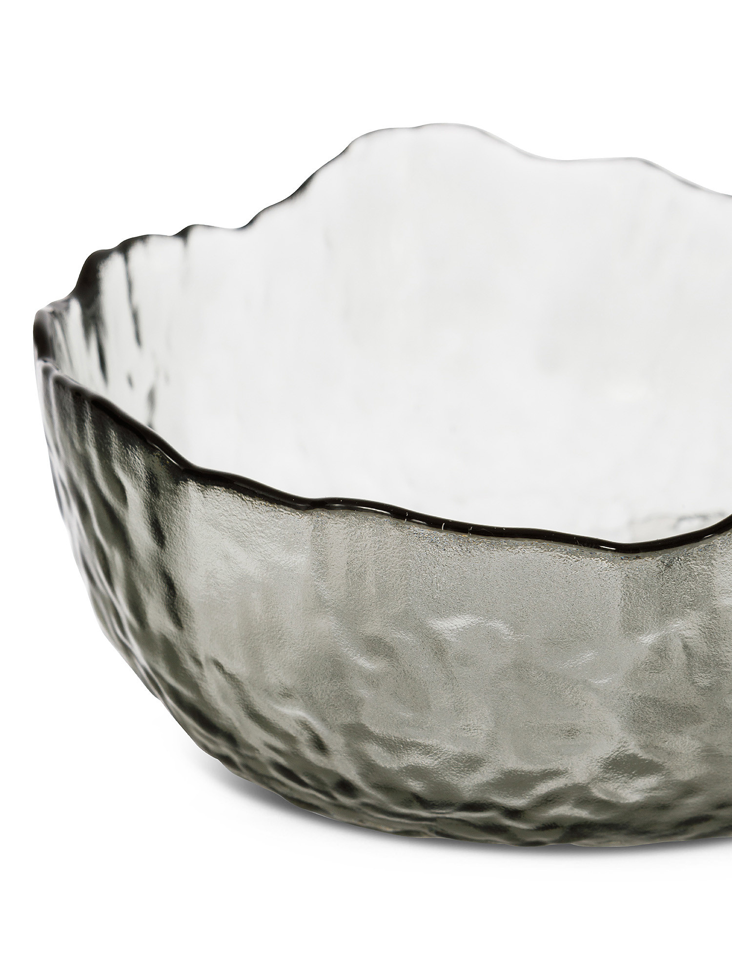 Gray glass bowl, Grey, large image number 1