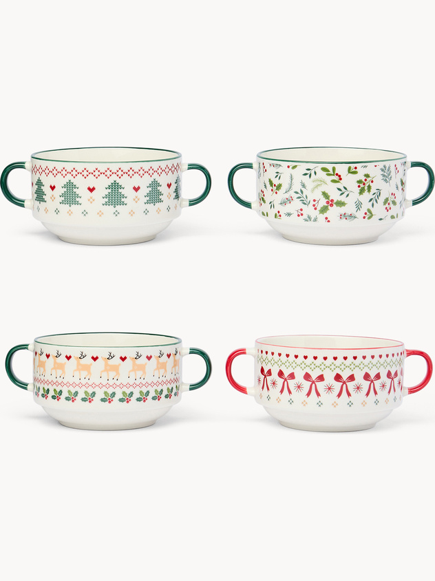 Crochet-decorated New Bone China bread bowls