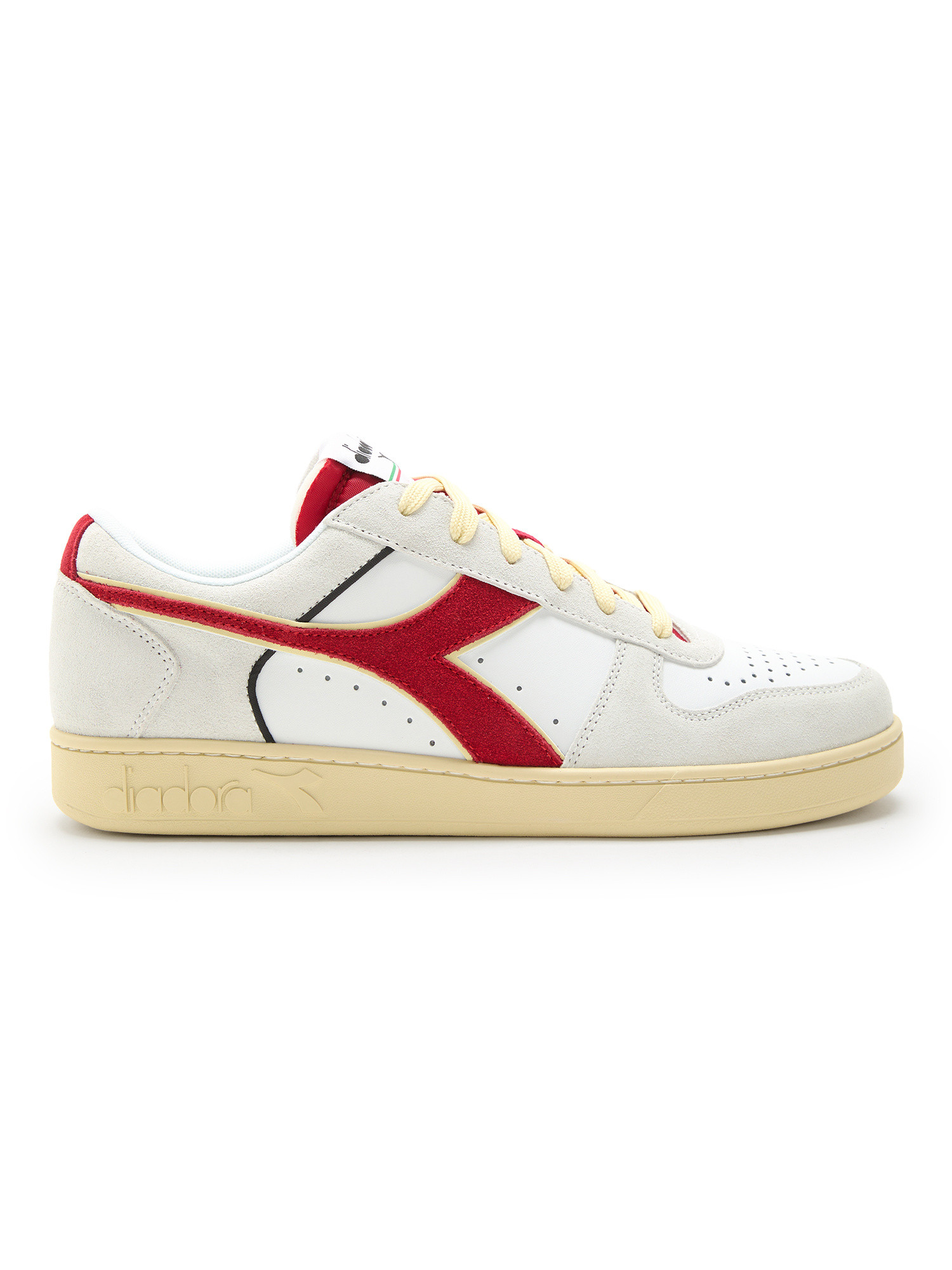 Diadora - Magic Basket Low Suede Leather Shoes, White, large image number 0