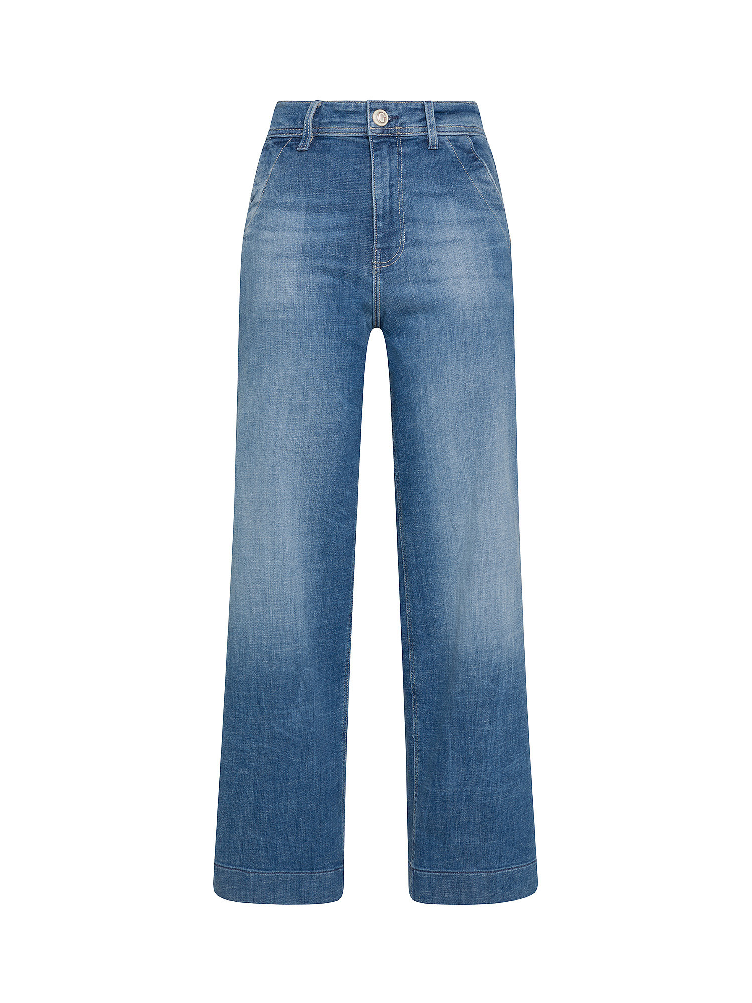 GUESS - Jeans wide leg a vita alta, Denim, large image number 0