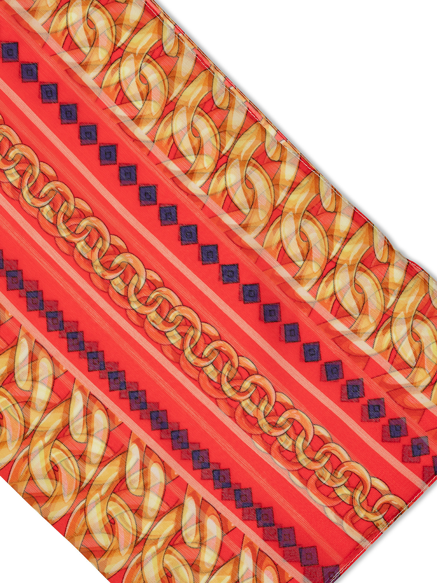 Scarf with print, Red, large image number 1