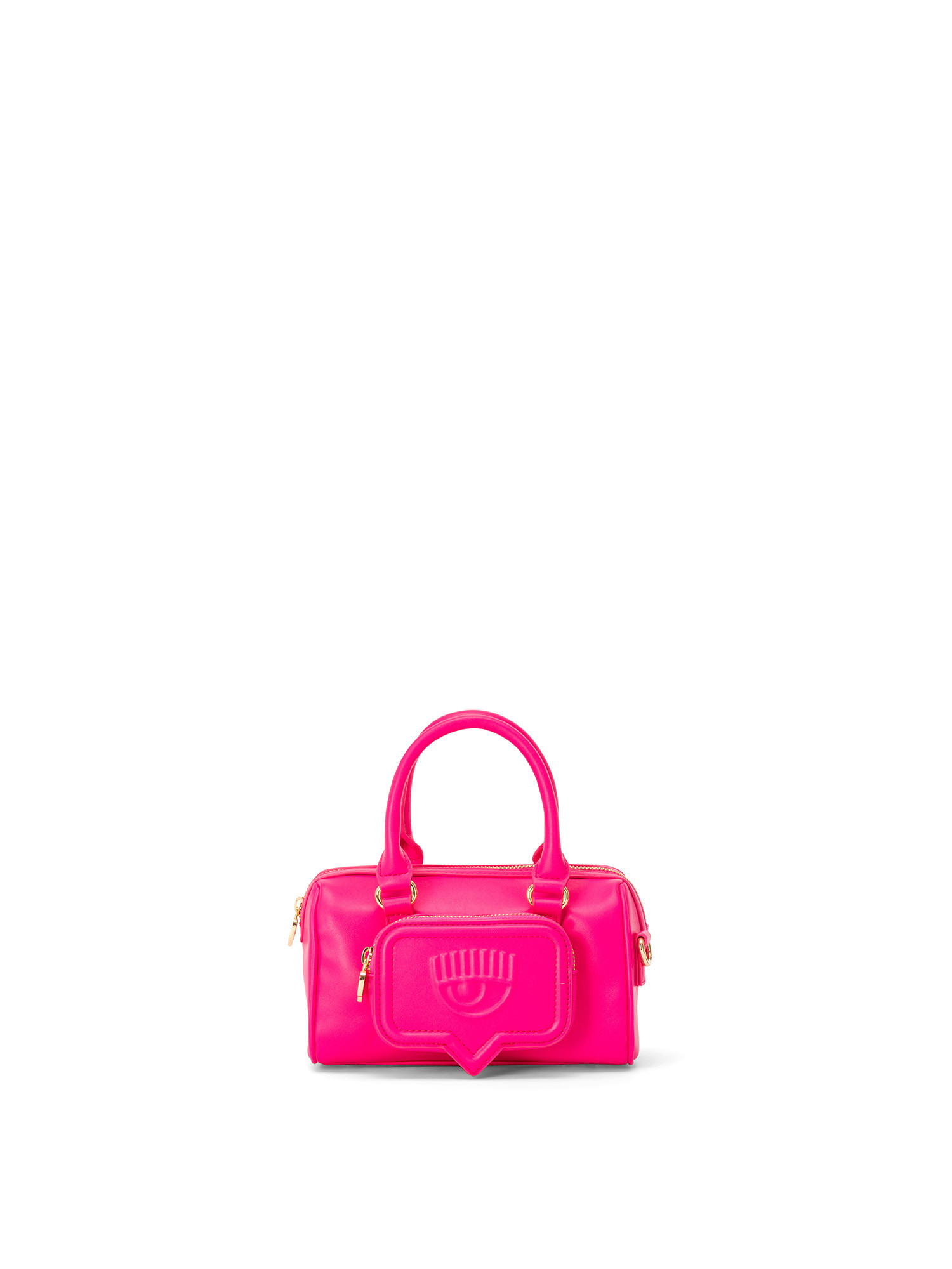 Tote bag in faux leather, Pink, large image number 0