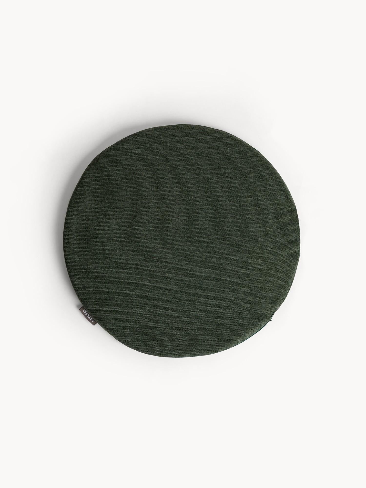 Solid-color cotton chair cushion, Dark Green, large image number 0